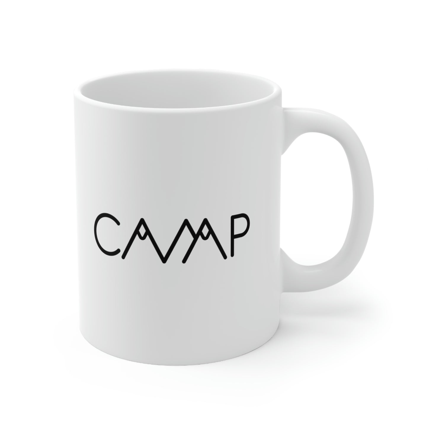 Camping Typography Minimal Art Ceramic Mug 11oz