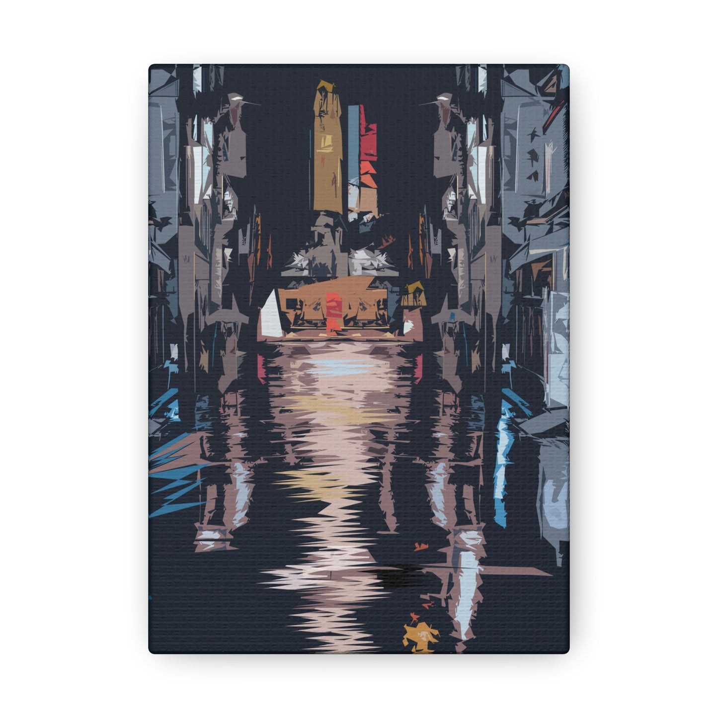 City Night Modern Abstract Classic Art Canvas Gallery Wraps