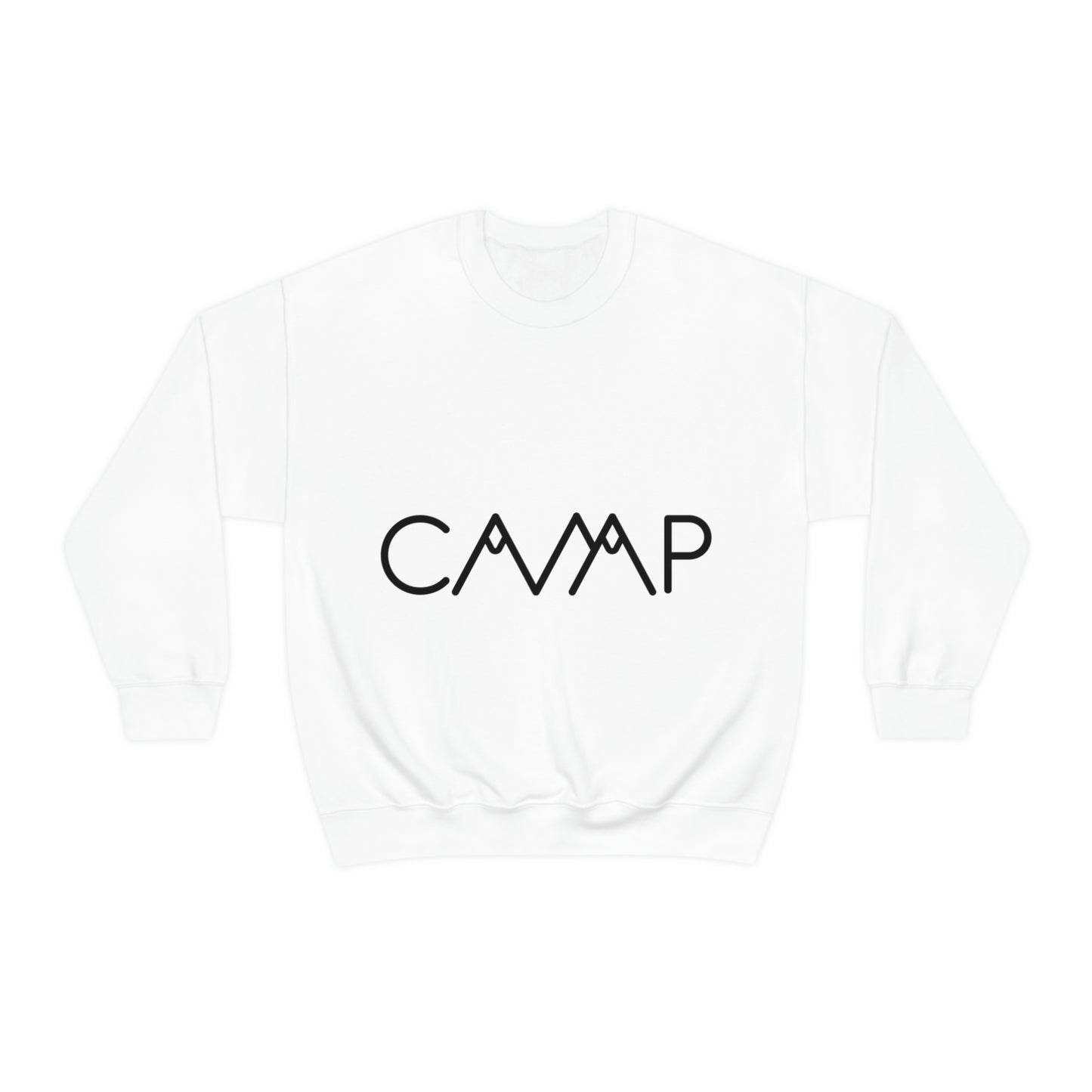 Camping Typography Minimal Art Unisex Heavy Blend™ Crewneck Sweatshirt