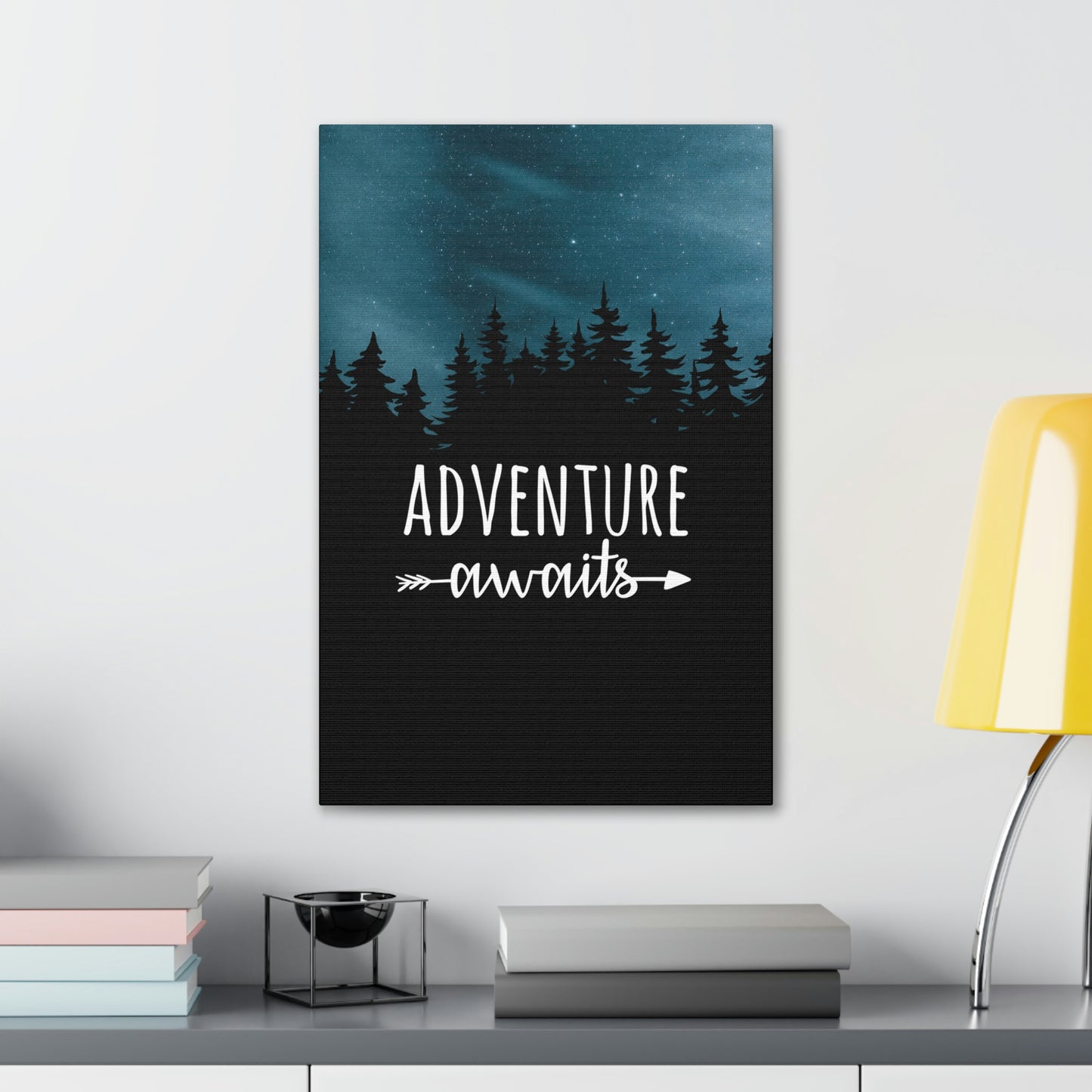 Adventure Awaits Art Vacation Landscape Explore Aesthetic Classic Art Canvas Gallery Wraps