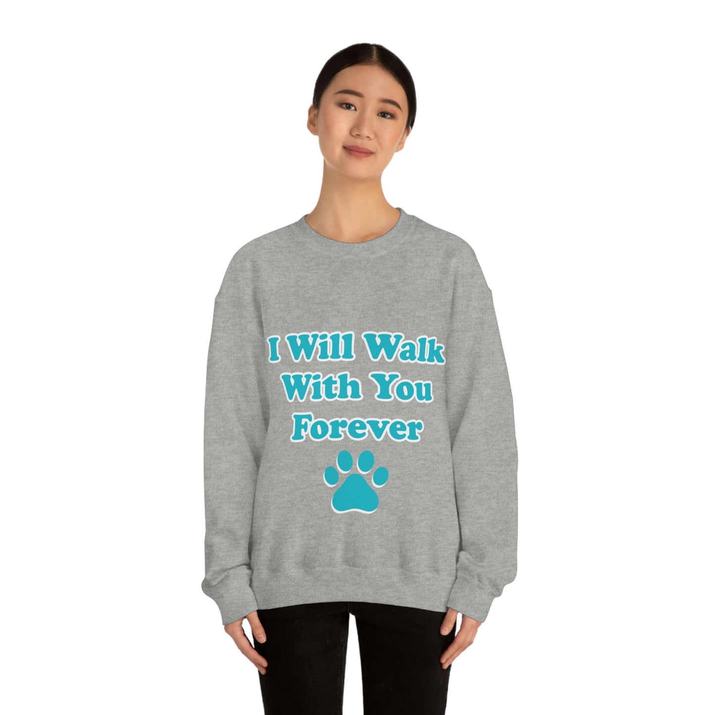 I Will Walk With You Forever Cat Lover Unisex Heavy Blend™ Crewneck Sweatshirt