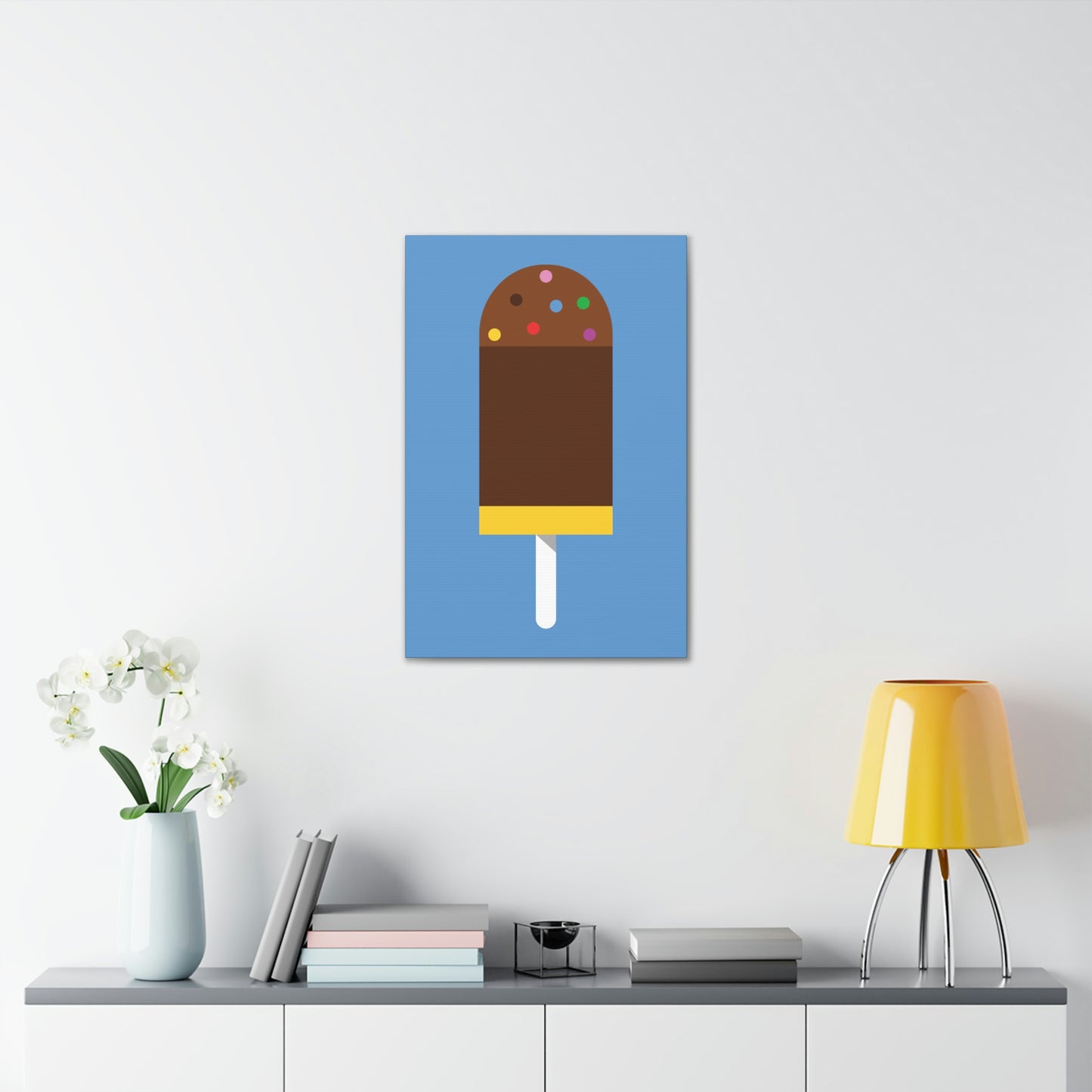 Ice Cream Lover Minimal Abstract Aesthetic Classic Art Canvas Gallery Wraps