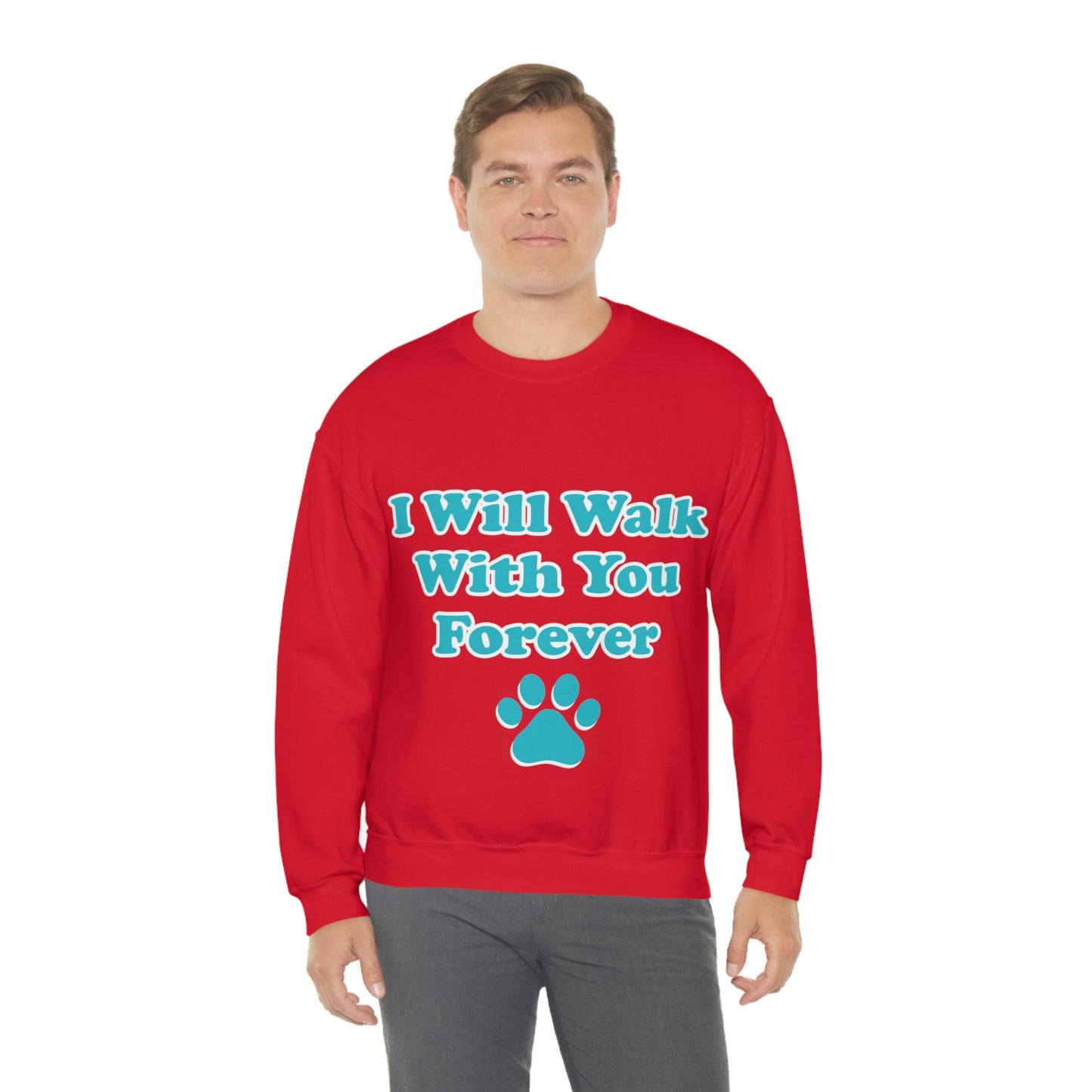 I Will Walk With You Forever Cat Lover Unisex Heavy Blend™ Crewneck Sweatshirt