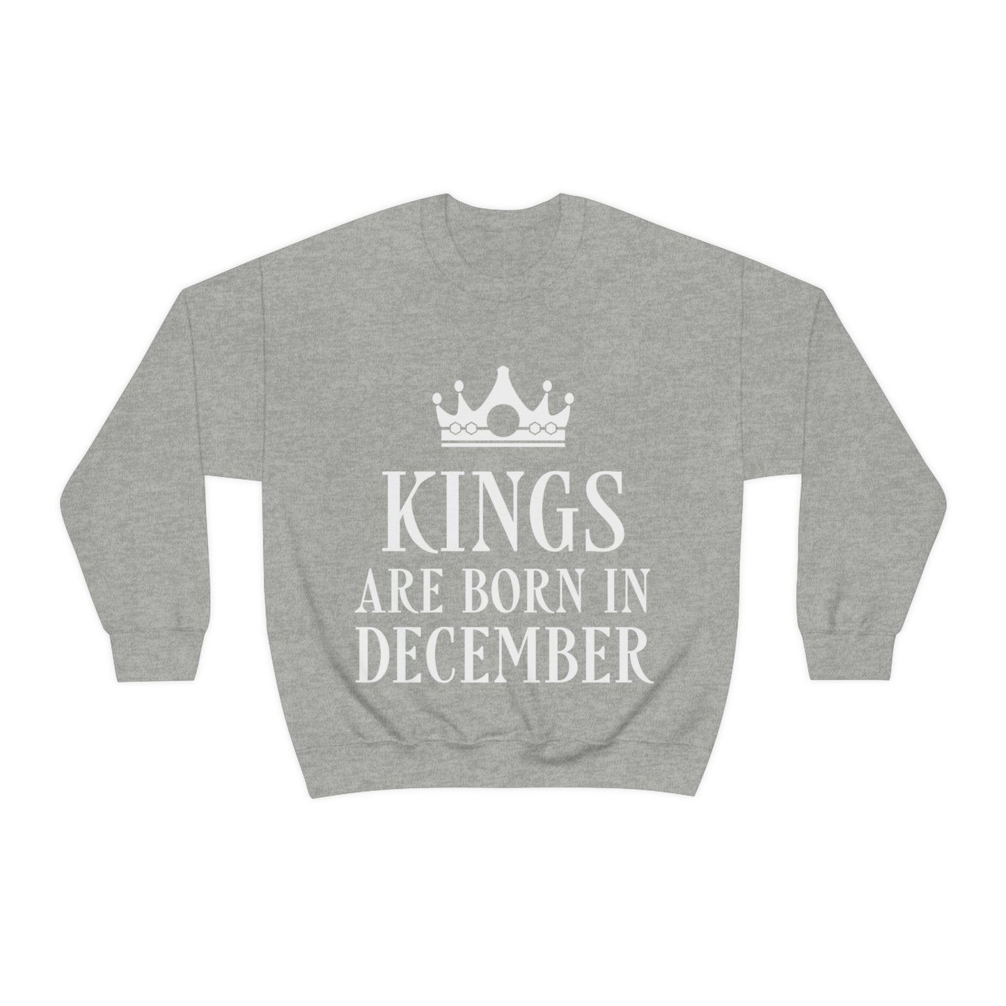 Kings Are Born in December Happy Birthday Unisex Heavy Blend™ Crewneck Sweatshirt