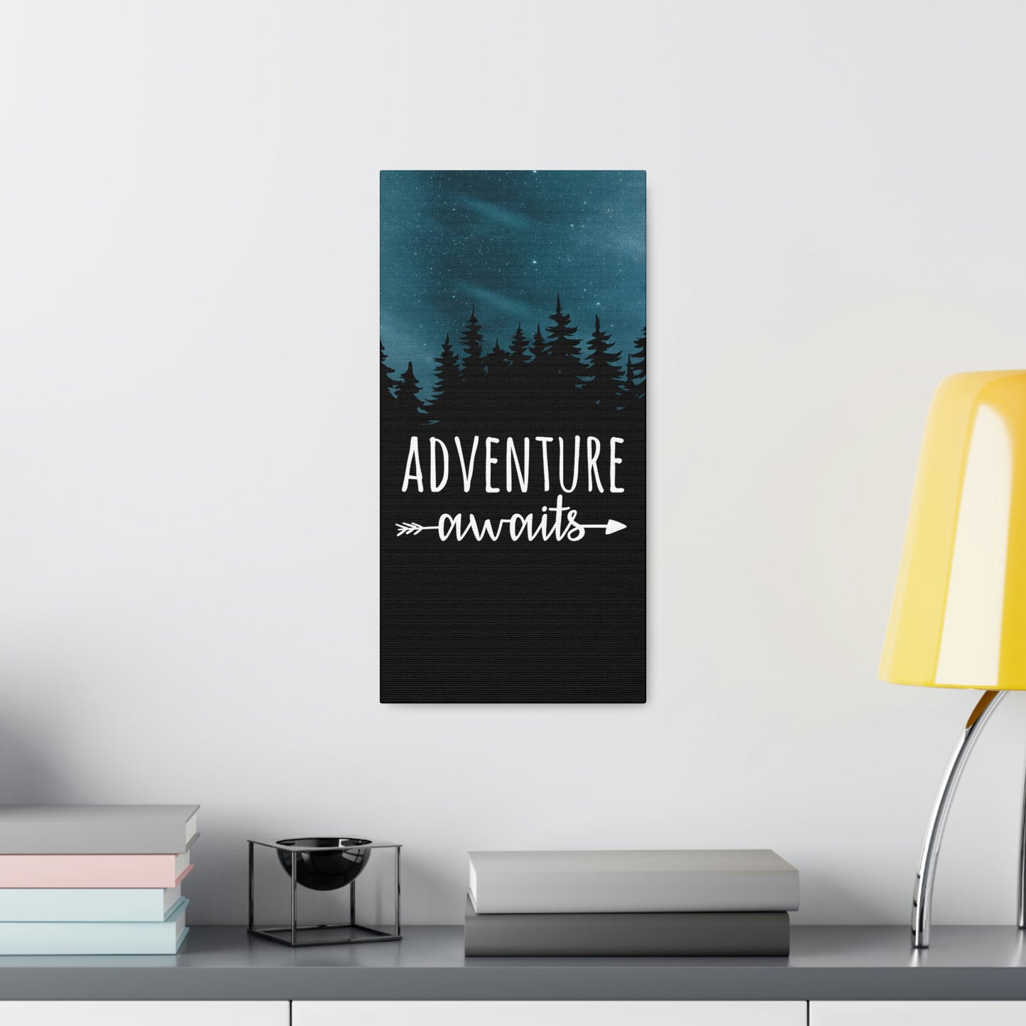 Adventure Awaits Art Vacation Landscape Explore Aesthetic Classic Art Canvas Gallery Wraps