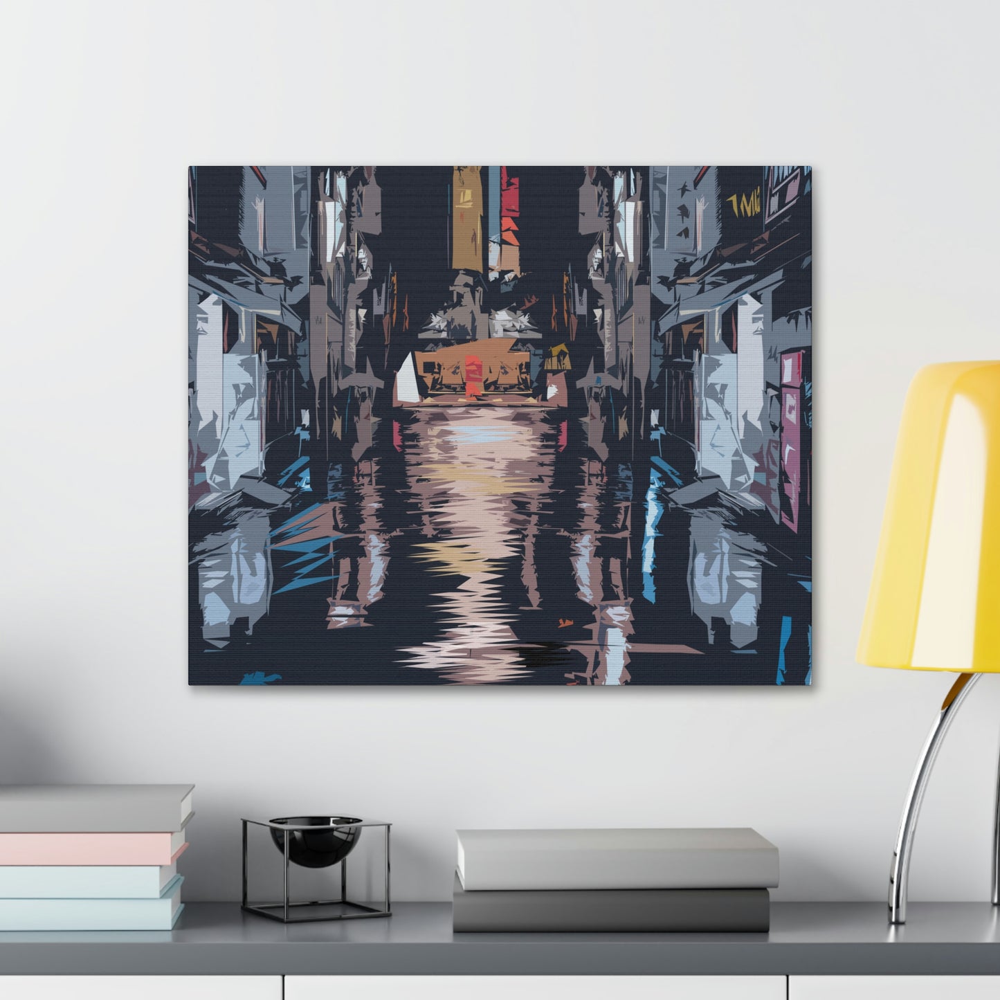 City Night Modern Abstract Classic Art Canvas Gallery Wraps