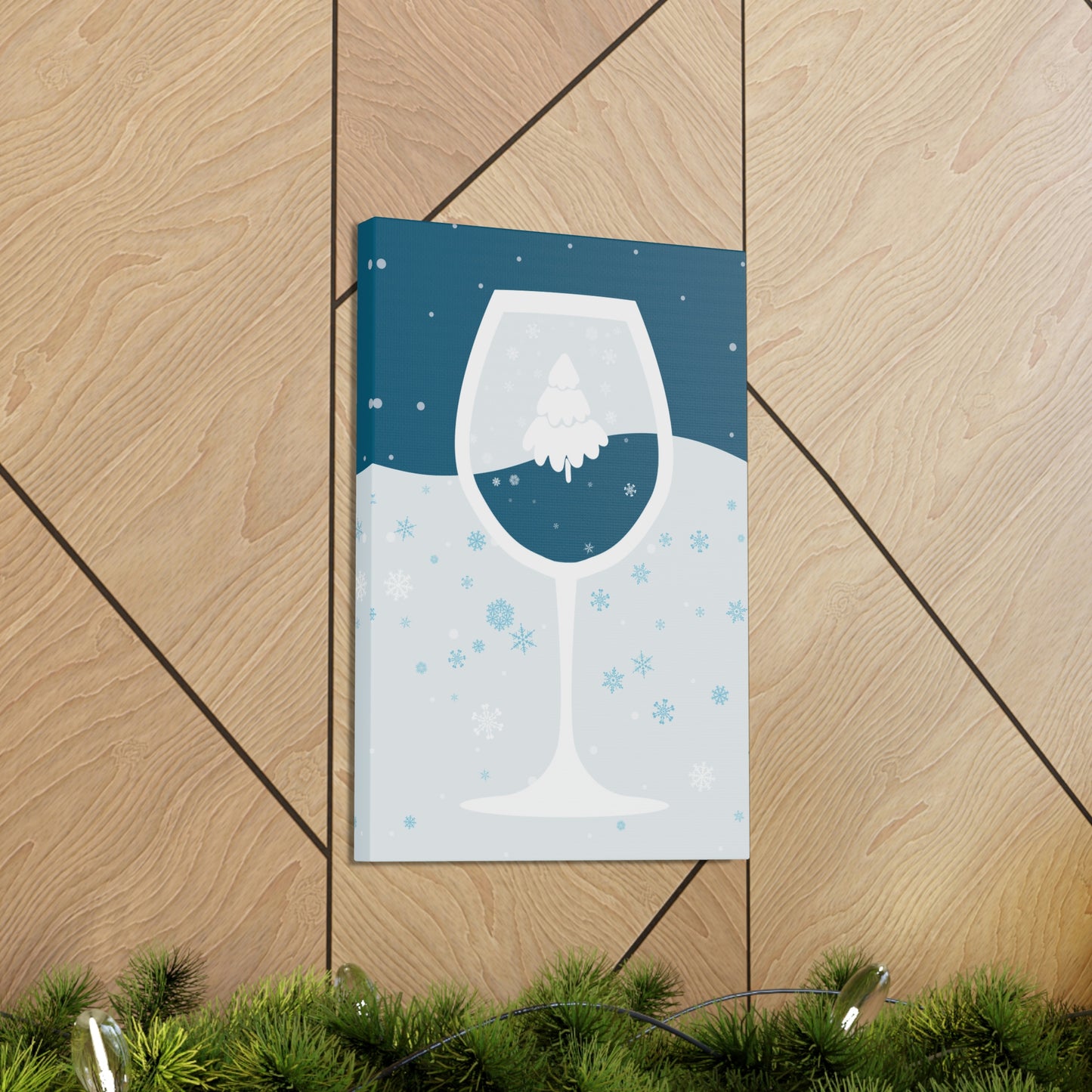 Ice Wine Winter Holidays Aesthetic Classic Art Canvas Gallery Wraps