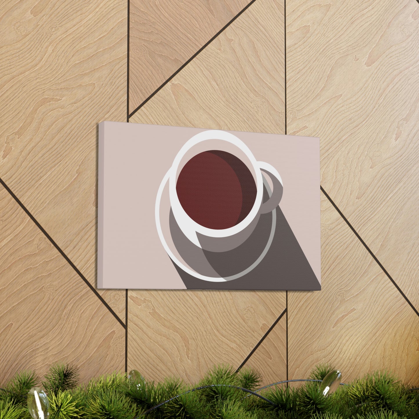 Cup Of Coffee Minimal Art Aesthetic Beige Aesthetic Classic Art Canvas Gallery Wraps