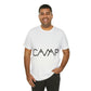 Camping Typography Minimal Art Unisex Jersey Short Sleeve T-Shirt