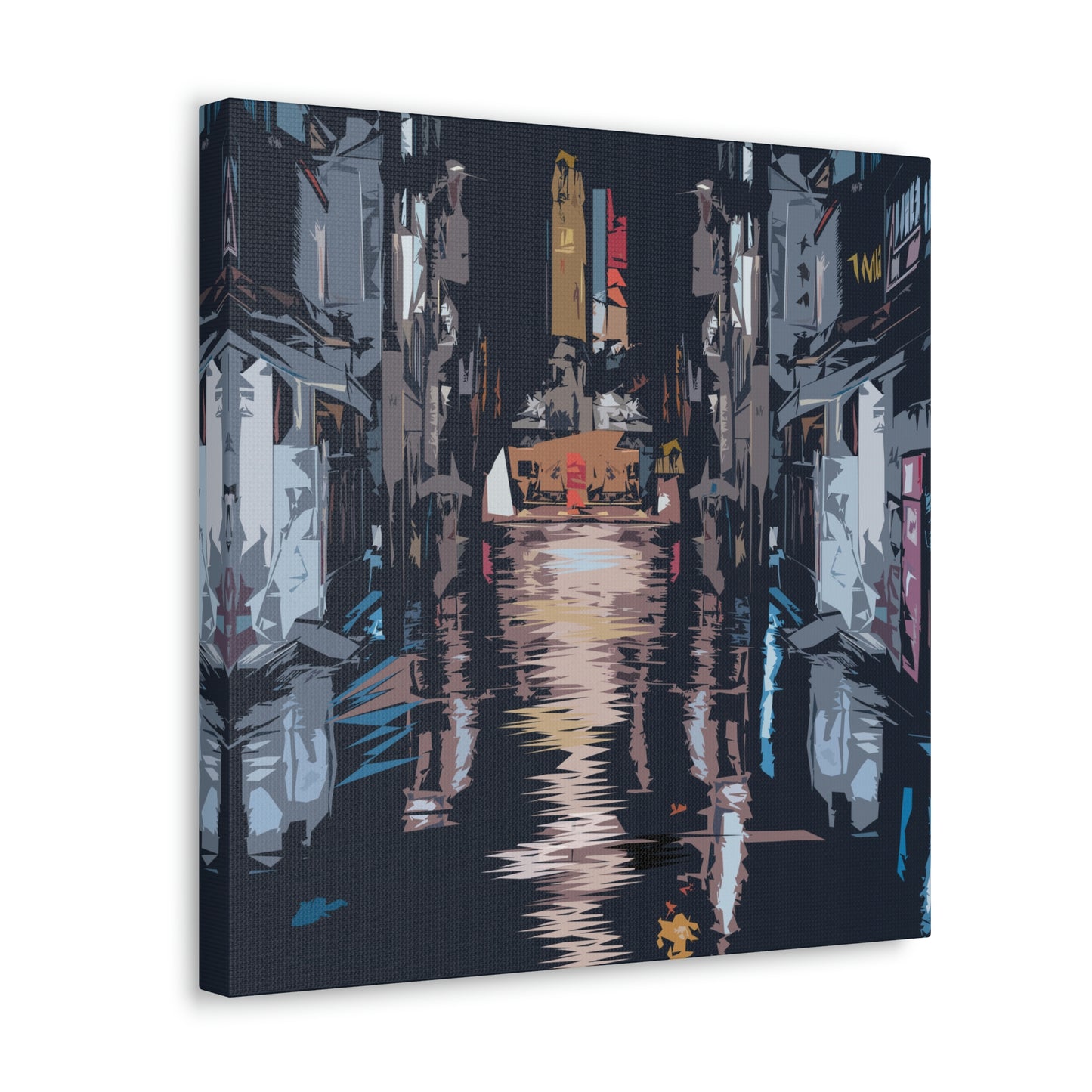 City Night Modern Abstract Classic Art Canvas Gallery Wraps