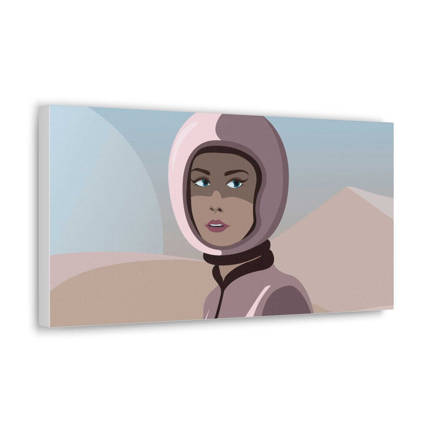 Astronaut Woman Aliens Minimal Aesthetic Classic Art Canvas Gallery Wraps