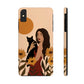 Woman with Black Cat Mininal Sunflowers Aesthetic Art Tough Phone Cases Case-Mate