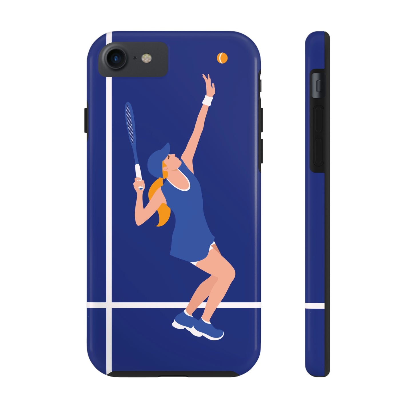 Tennis Player Blue Art Sports Team Tough Phone Cases Case-Mate