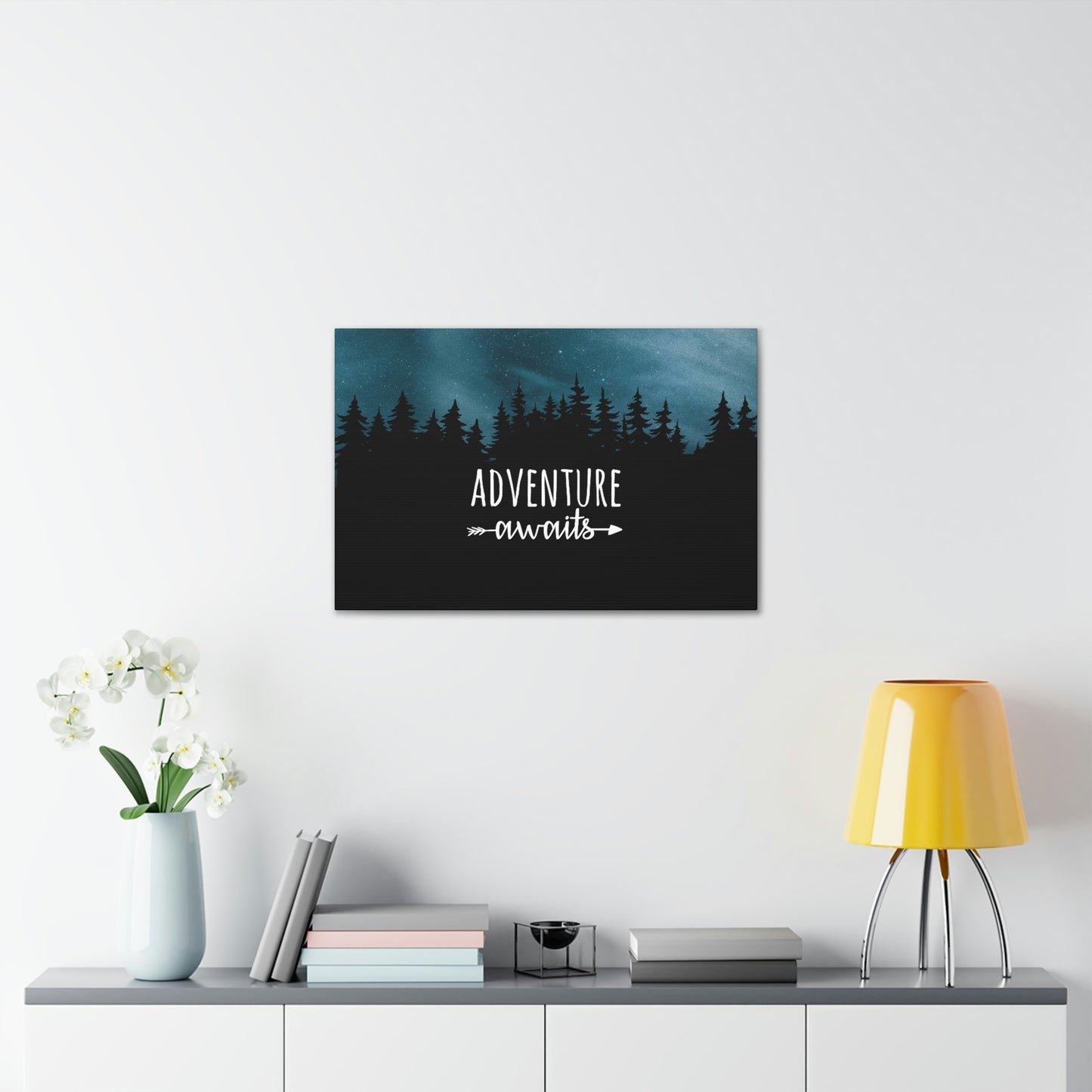 Adventure Awaits Art Vacation Landscape Explore Aesthetic Classic Art Canvas Gallery Wraps