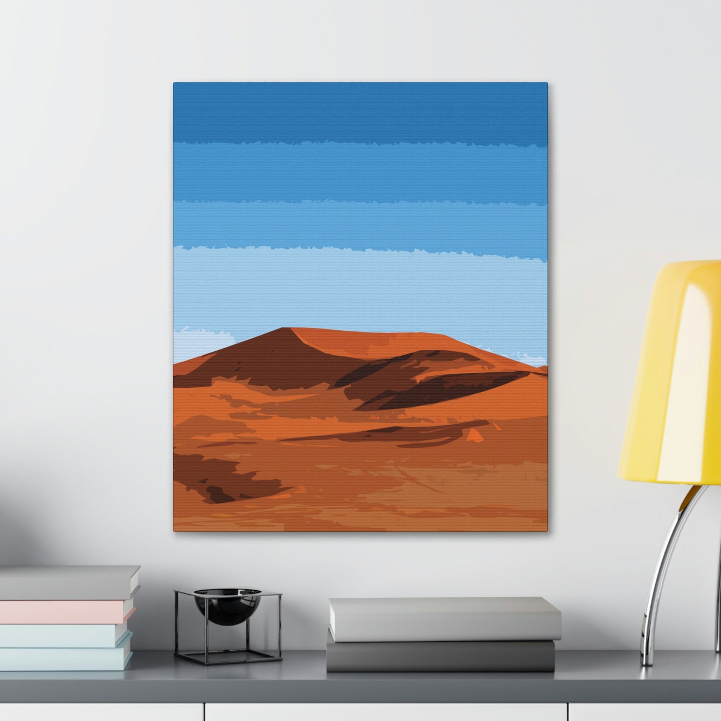 Landscape Desert Orange Sand Abstract Nature Modern Aesthetics Aesthetic Classic Art Canvas Gallery Wraps