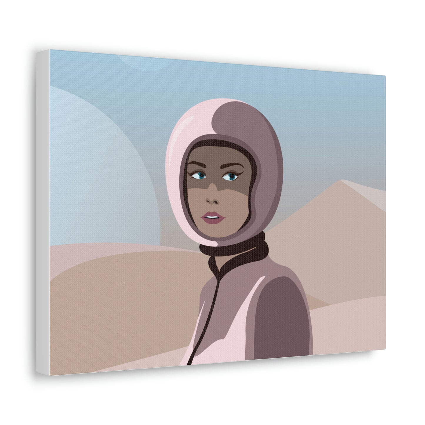 Astronaut Woman Aliens Minimal Aesthetic Classic Art Canvas Gallery Wraps