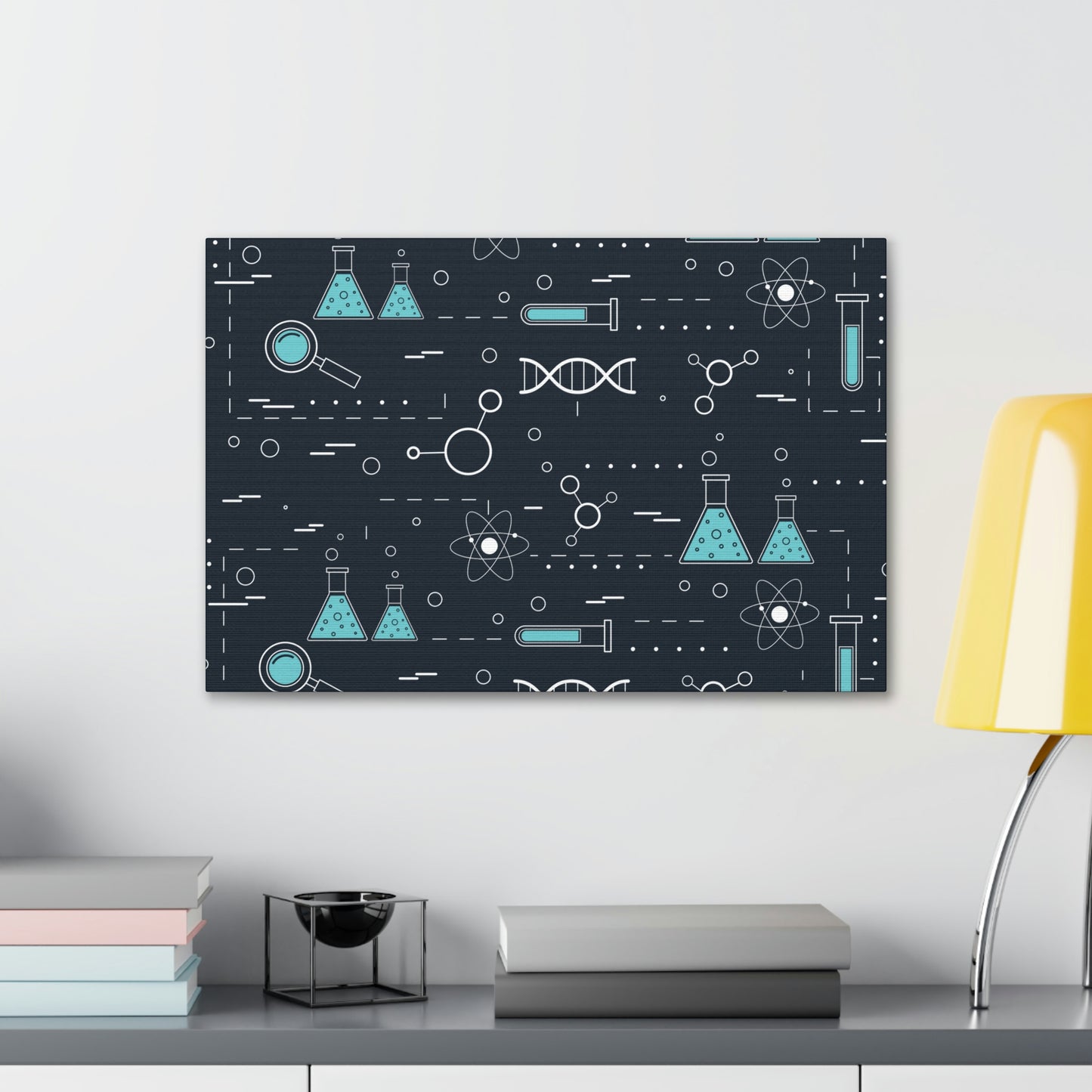 Chemistry Science Biology Pattern Scientist Educational Aesthetic Classic Art Canvas Gallery Wraps