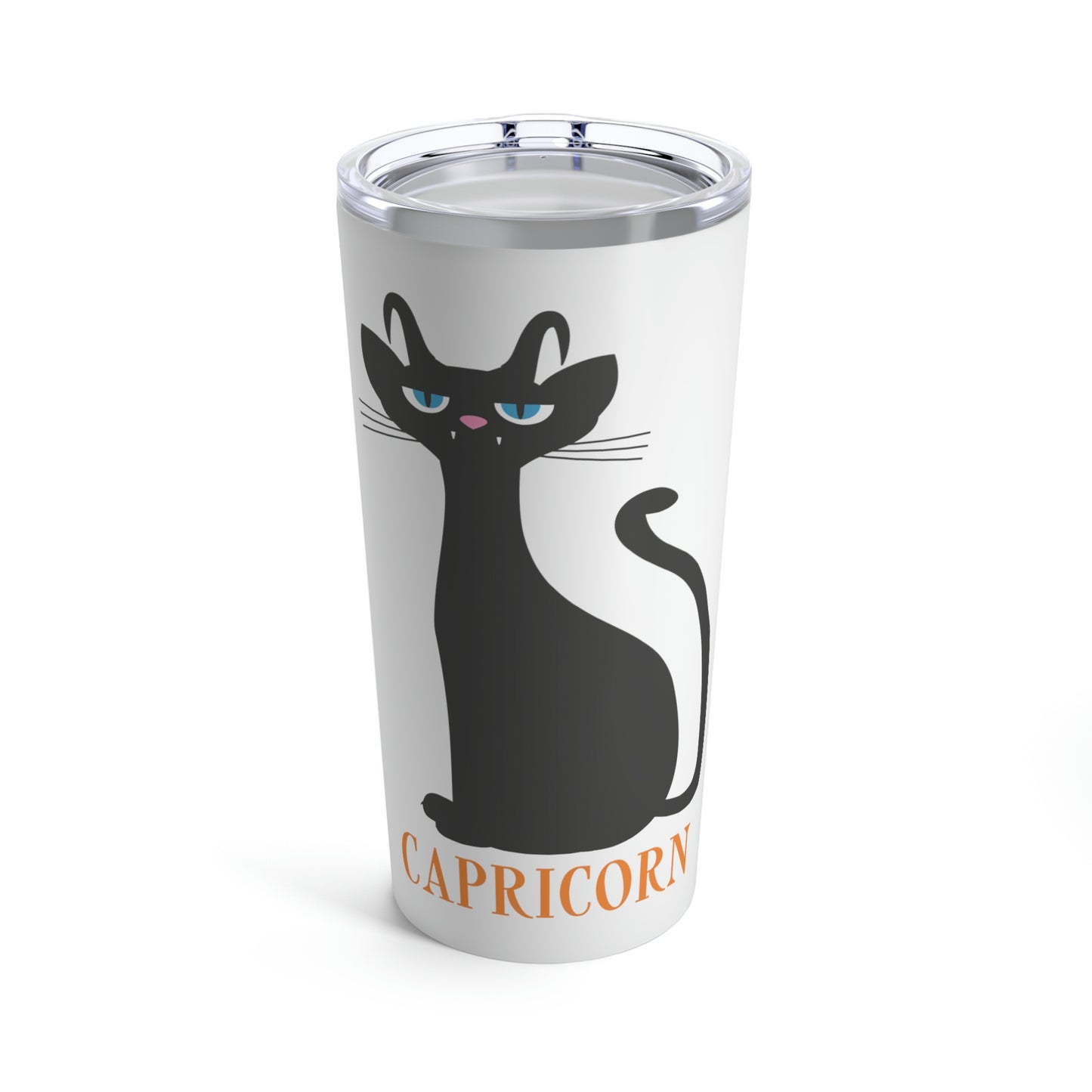 Capricorn Cat Zodiac Sign Stainless Steel Hot or Cold Vacuum Tumbler 20oz