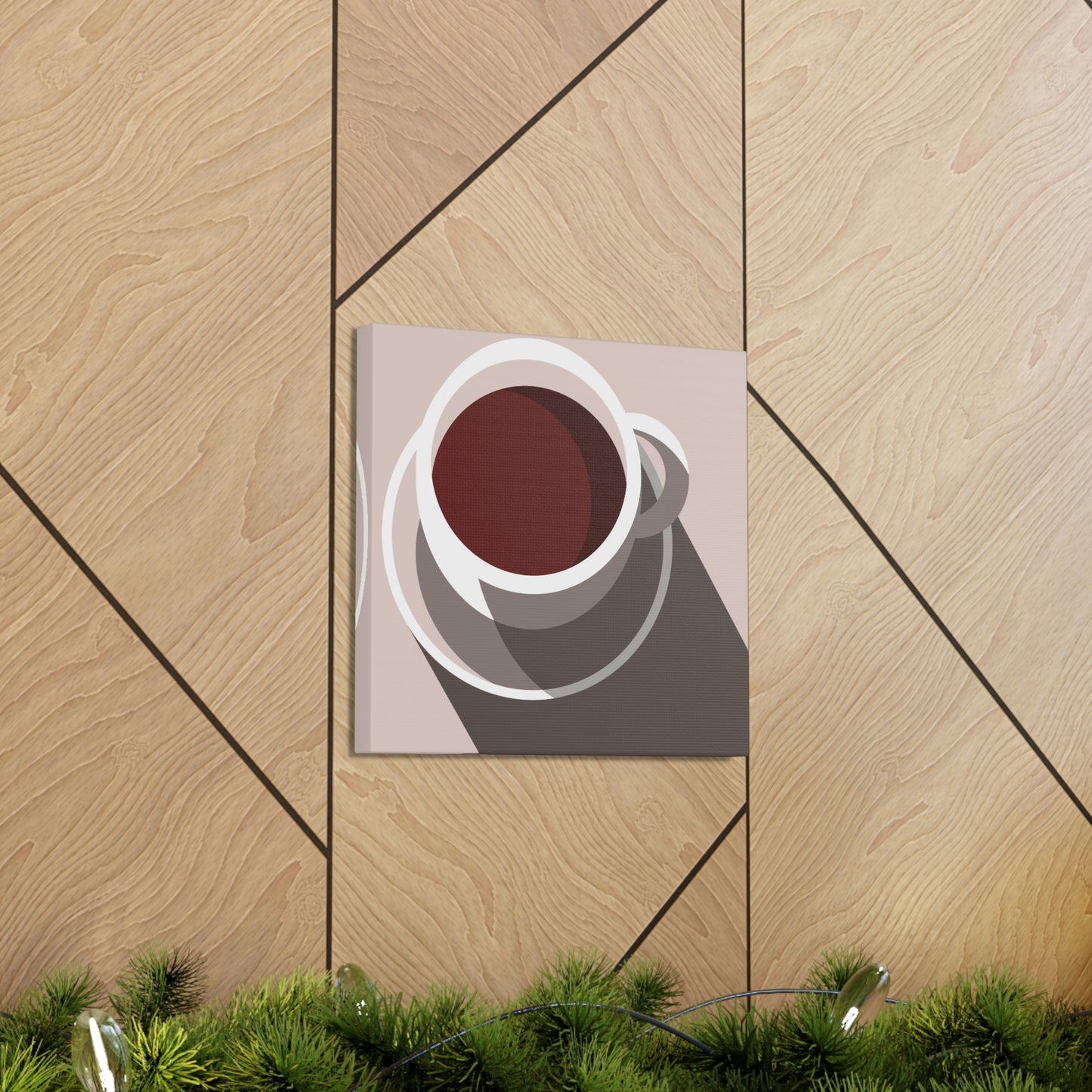 Cup Of Coffee Minimal Art Aesthetic Beige Aesthetic Classic Art Canvas Gallery Wraps