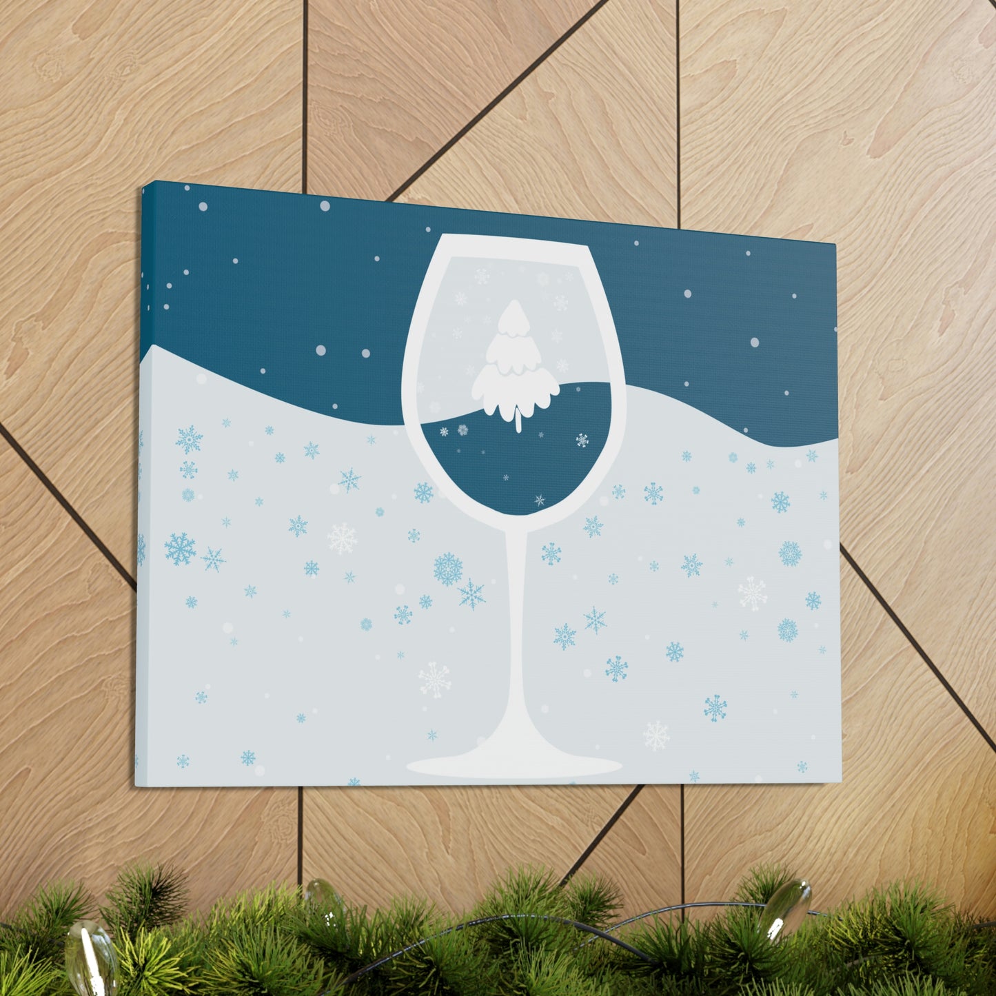 Ice Wine Winter Holidays Aesthetic Classic Art Canvas Gallery Wraps