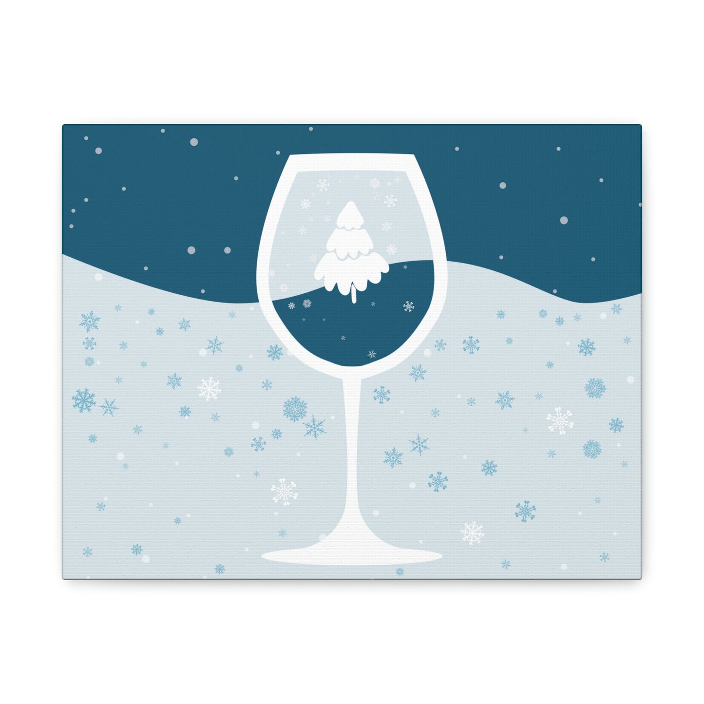 Ice Wine Winter Holidays Aesthetic Classic Art Canvas Gallery Wraps