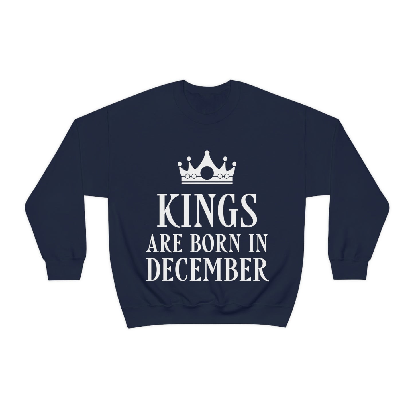 Kings Are Born in December Happy Birthday Unisex Heavy Blend™ Crewneck Sweatshirt