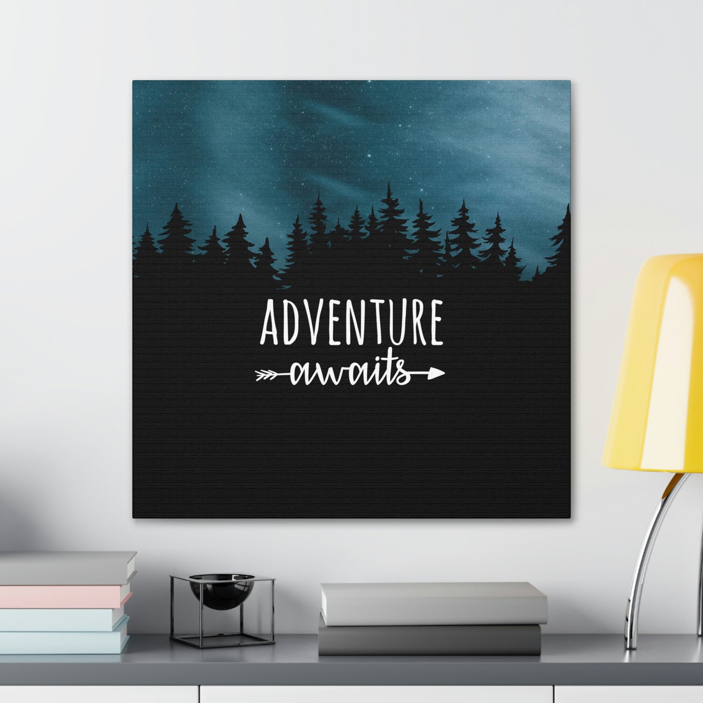 Adventure Awaits Art Vacation Landscape Explore Aesthetic Classic Art Canvas Gallery Wraps