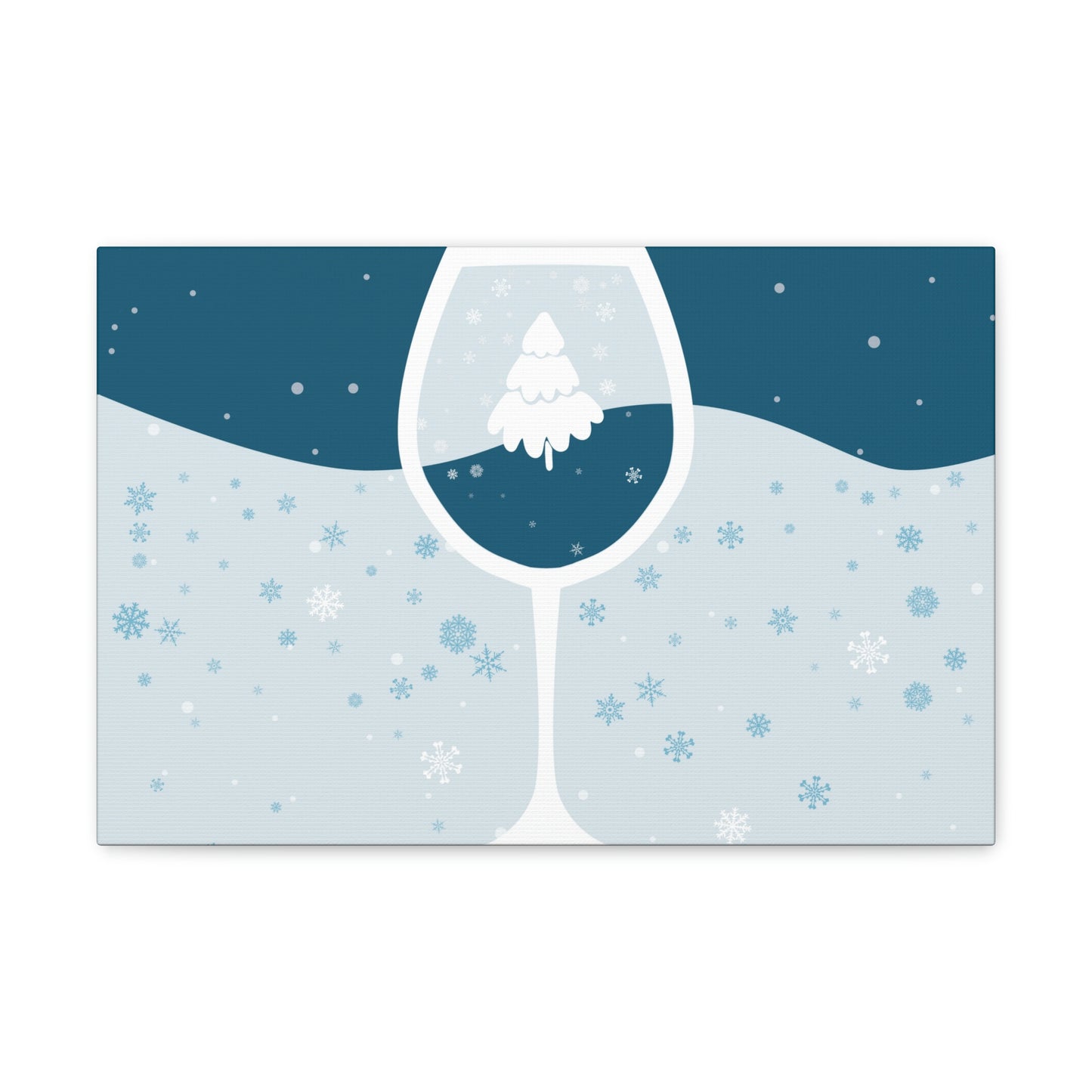 Ice Wine Winter Holidays Aesthetic Classic Art Canvas Gallery Wraps