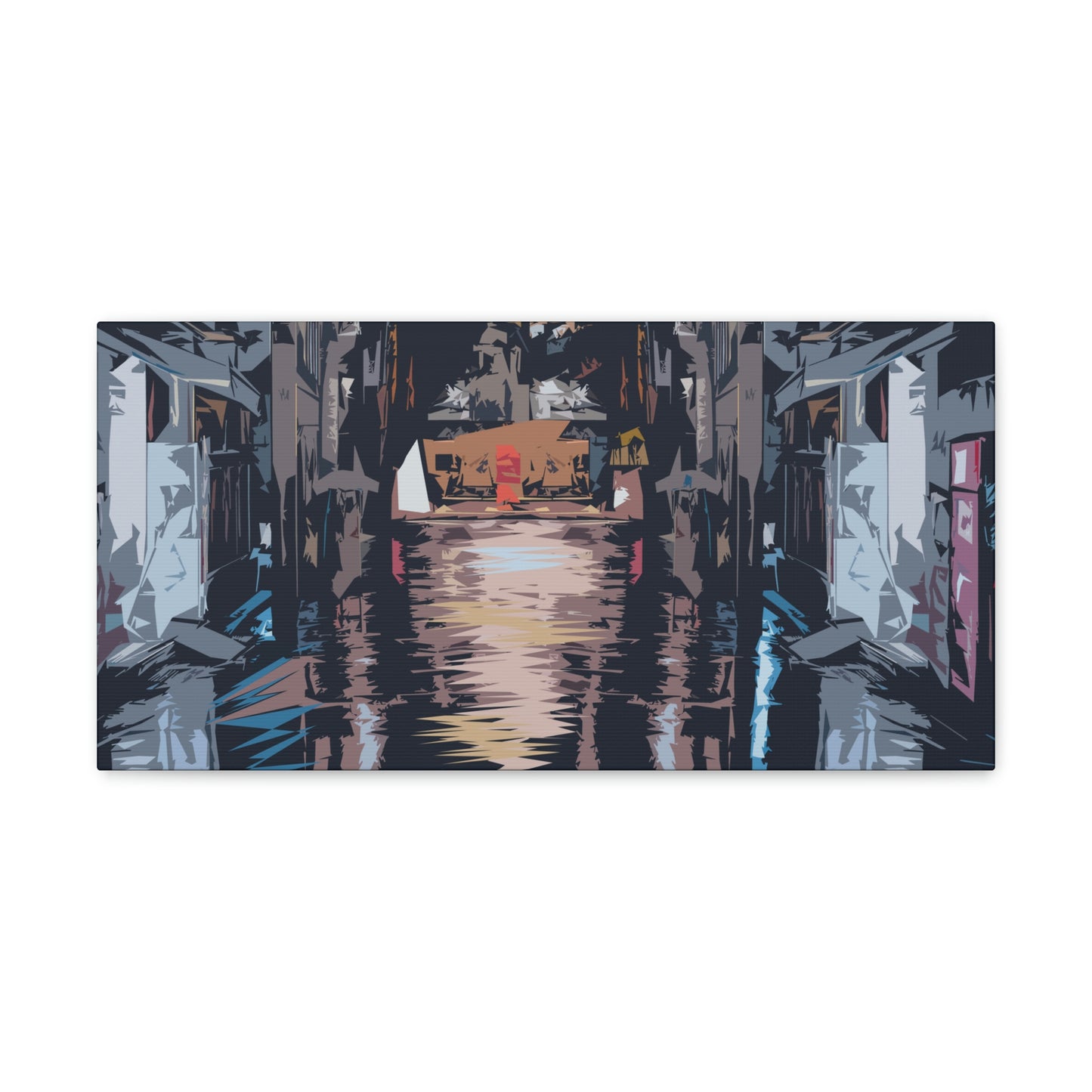 City Night Modern Abstract Classic Art Canvas Gallery Wraps