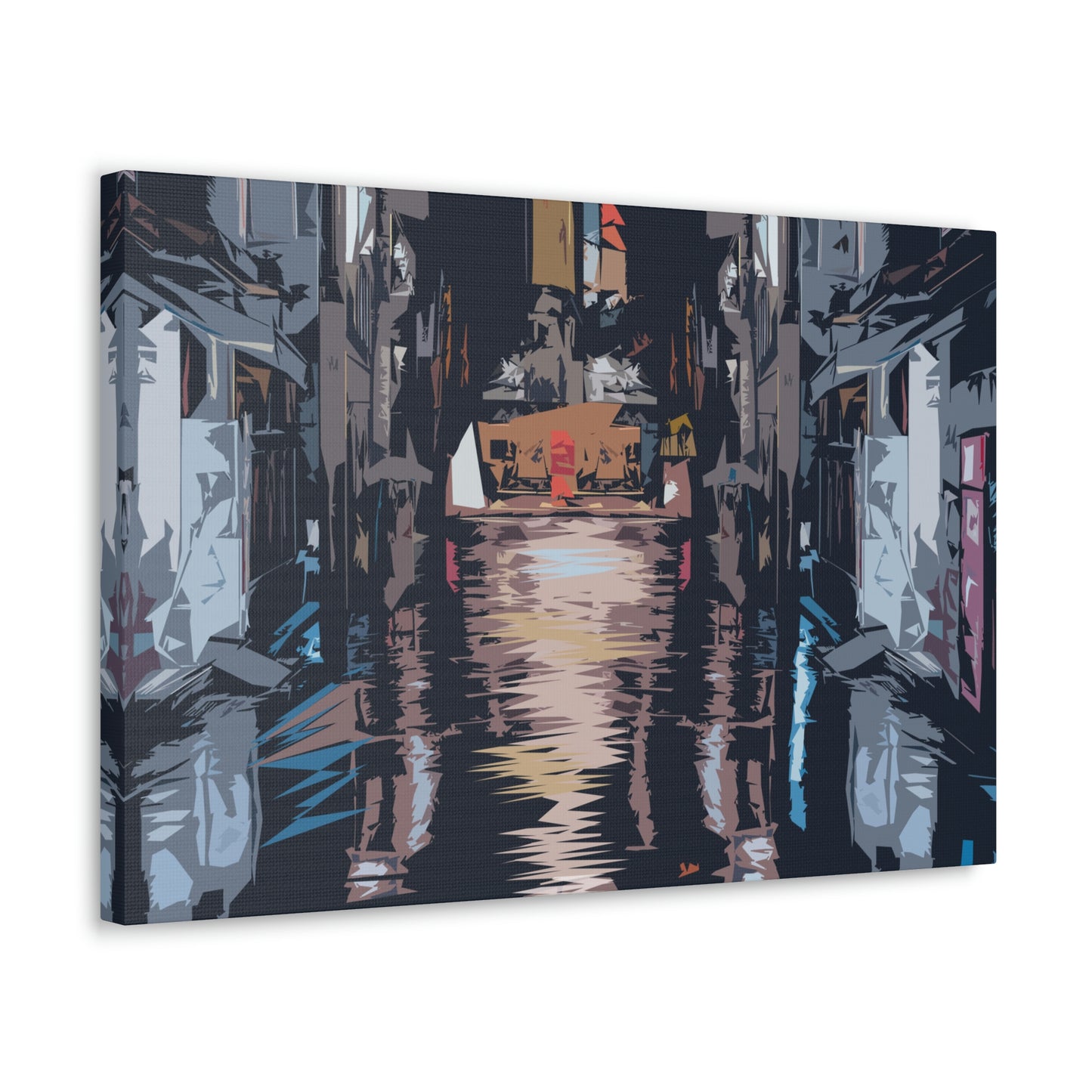 City Night Modern Abstract Classic Art Canvas Gallery Wraps