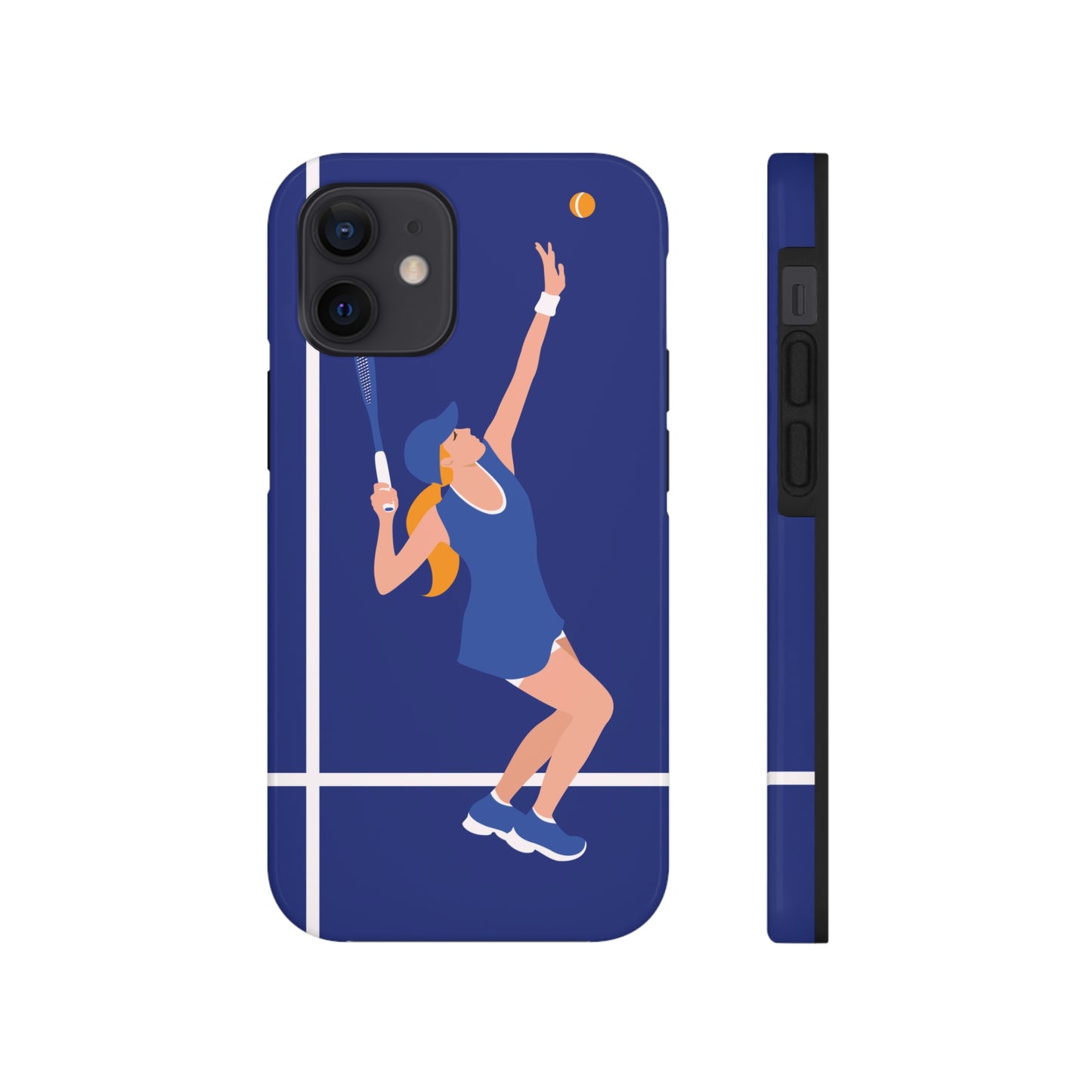 Tennis Player Blue Art Sports Team Tough Phone Cases Case-Mate