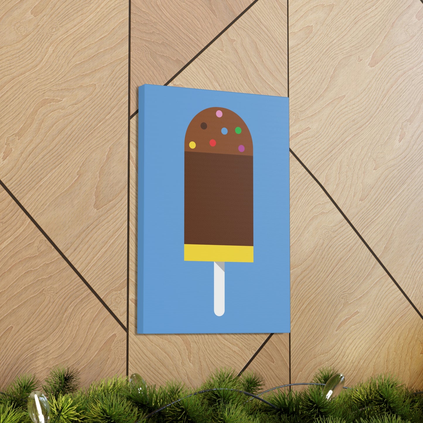 Ice Cream Lover Minimal Abstract Aesthetic Classic Art Canvas Gallery Wraps