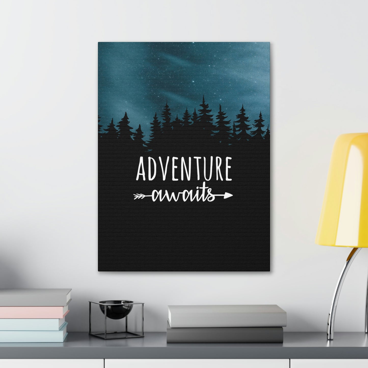 Adventure Awaits Art Vacation Landscape Explore Aesthetic Classic Art Canvas Gallery Wraps