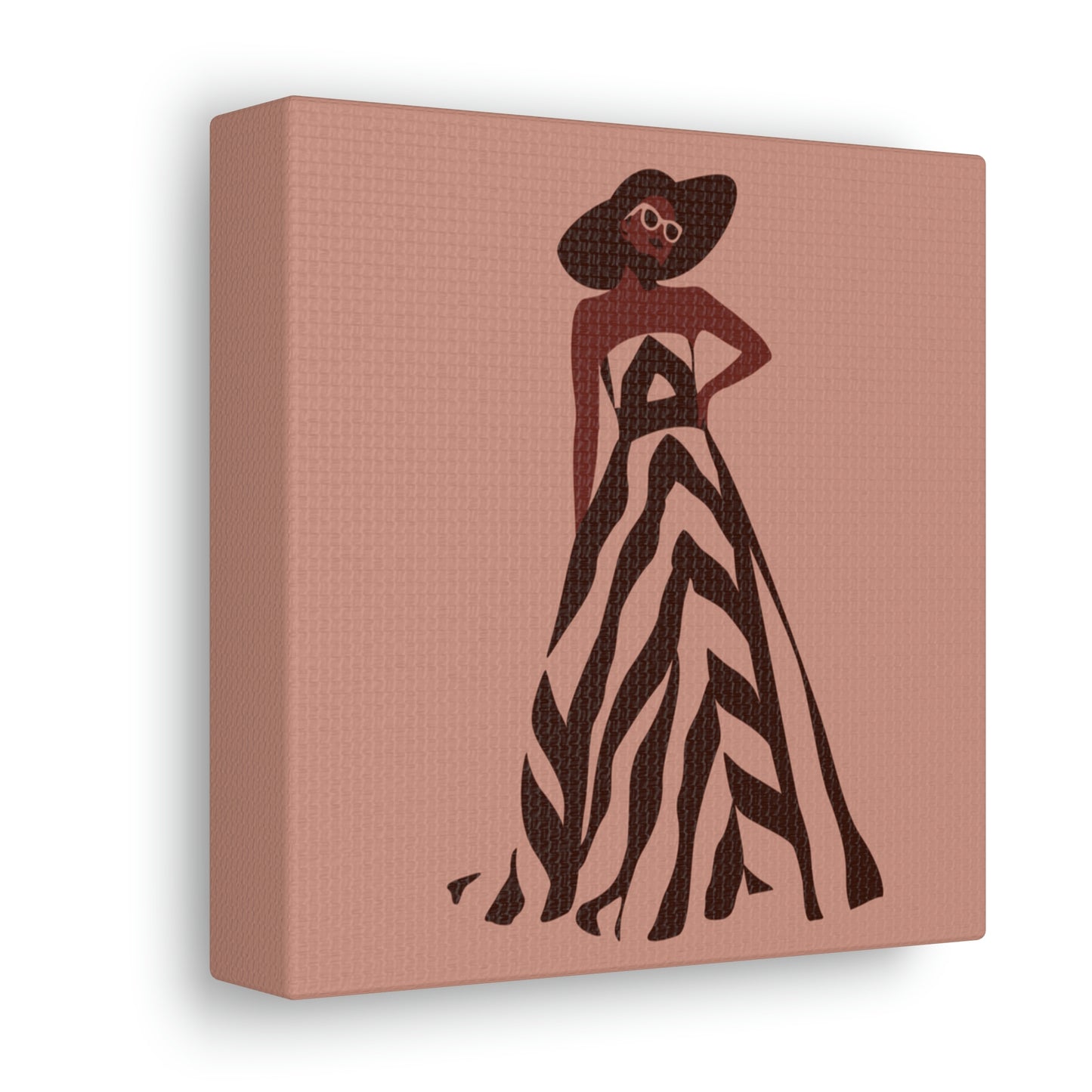 Retro Movies Woman in Dress Vintage Film Lover Classic Art Canvas Gallery Wraps