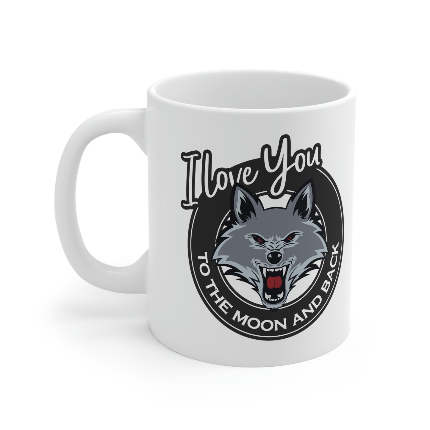 Love You To The Moon And Back Classic Wolf Stars Ceramic Mug 11oz