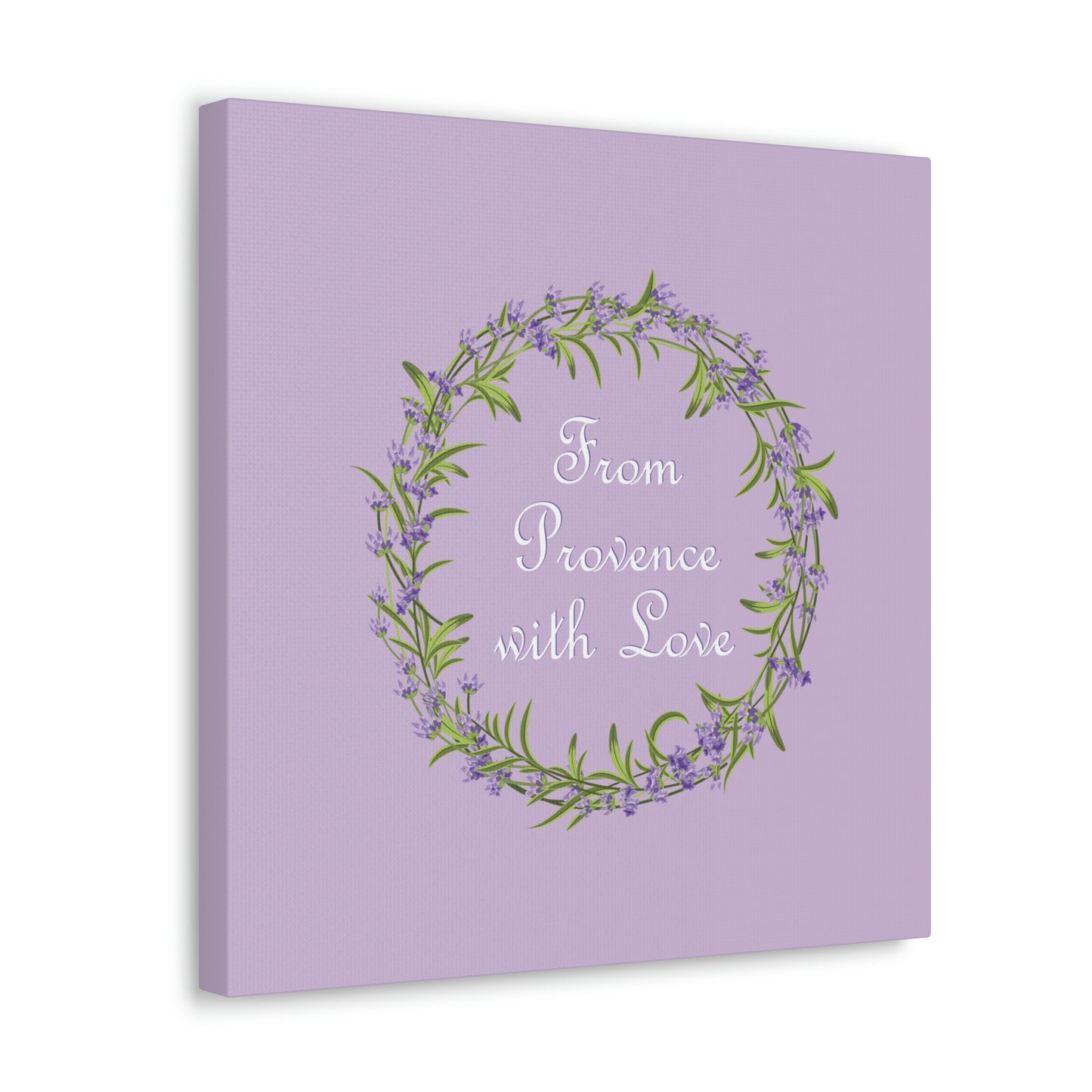 From Provence with love Lavender Frame Aesthetic Classic Art Canvas Gallery Wraps