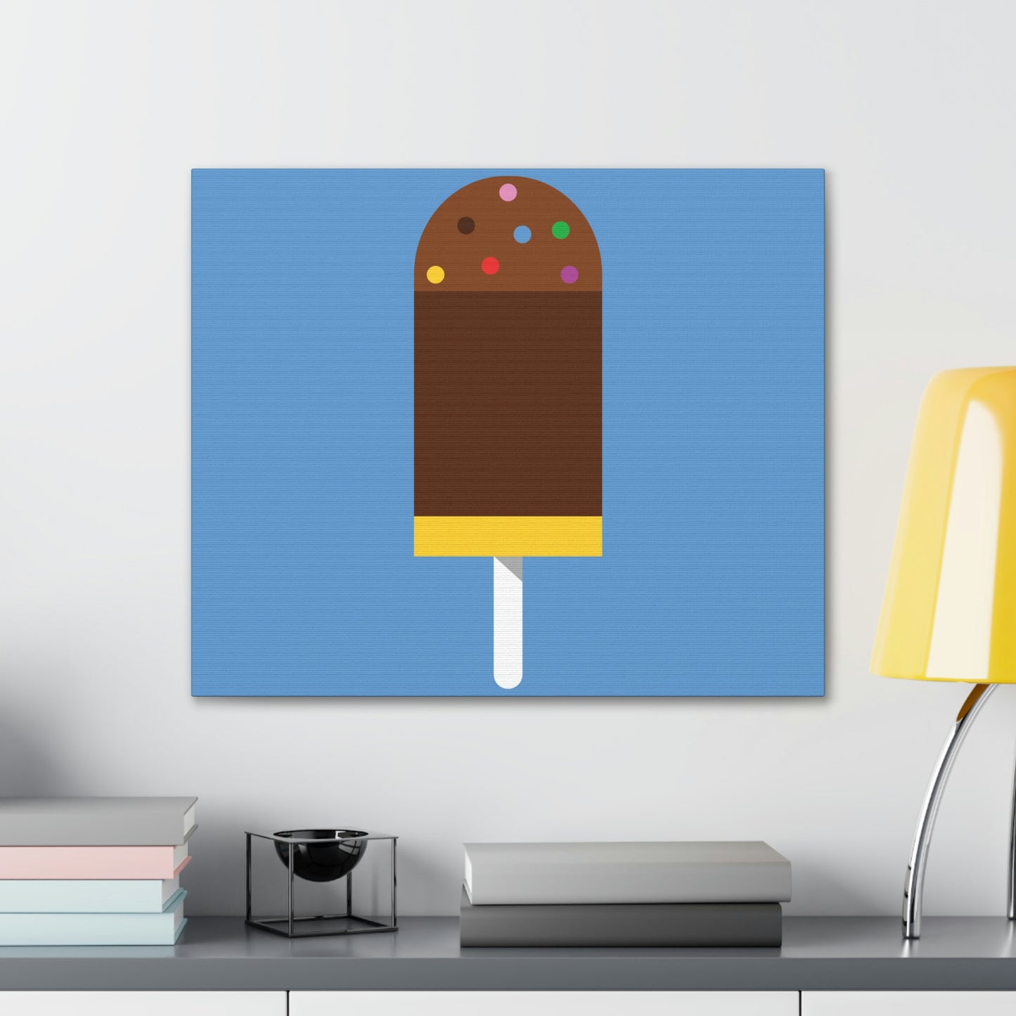 Ice Cream Lover Minimal Abstract Aesthetic Classic Art Canvas Gallery Wraps