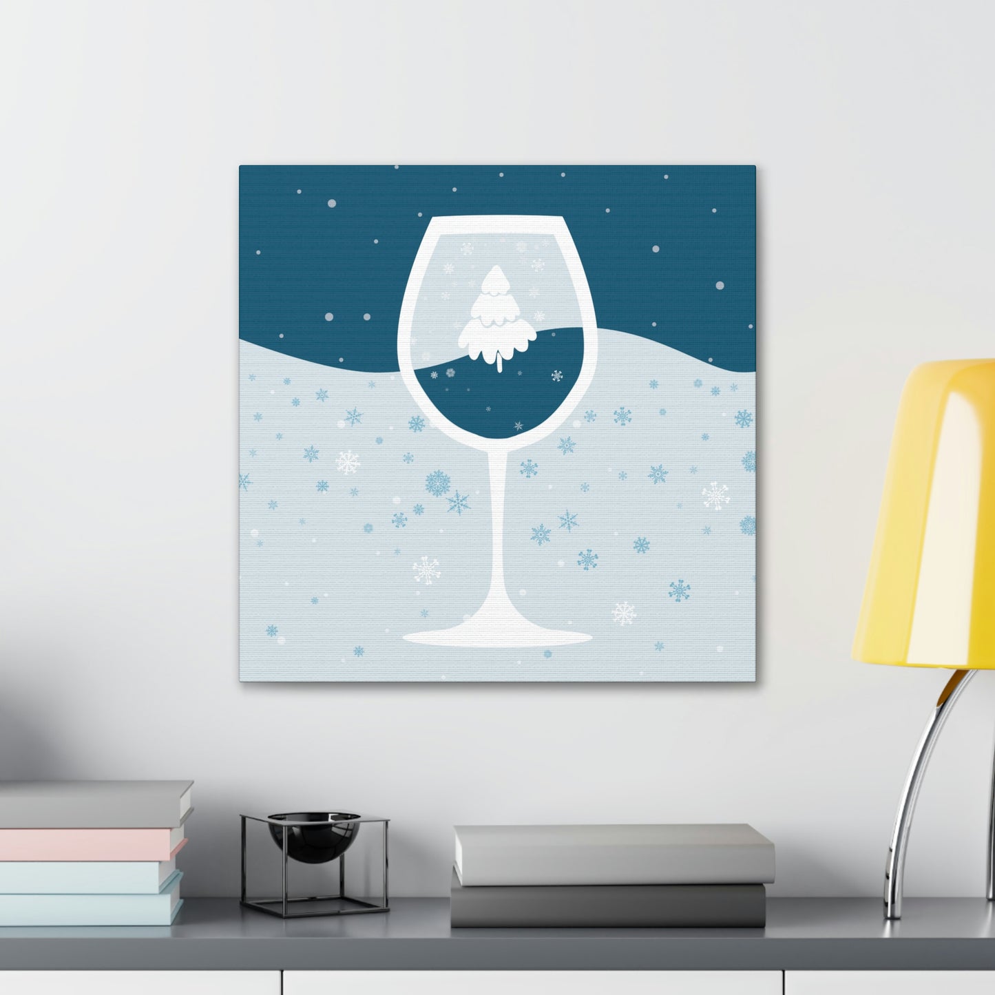 Ice Wine Winter Holidays Aesthetic Classic Art Canvas Gallery Wraps