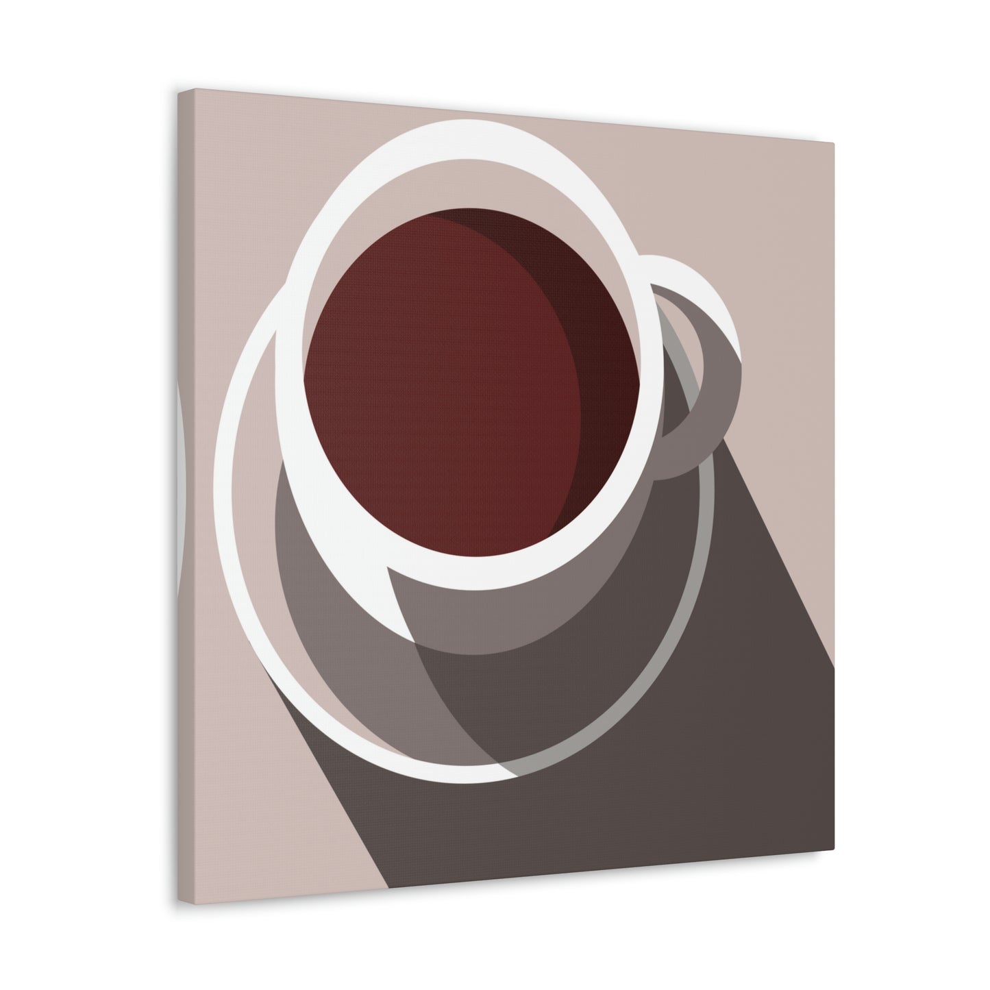 Cup Of Coffee Minimal Art Aesthetic Beige Aesthetic Classic Art Canvas Gallery Wraps