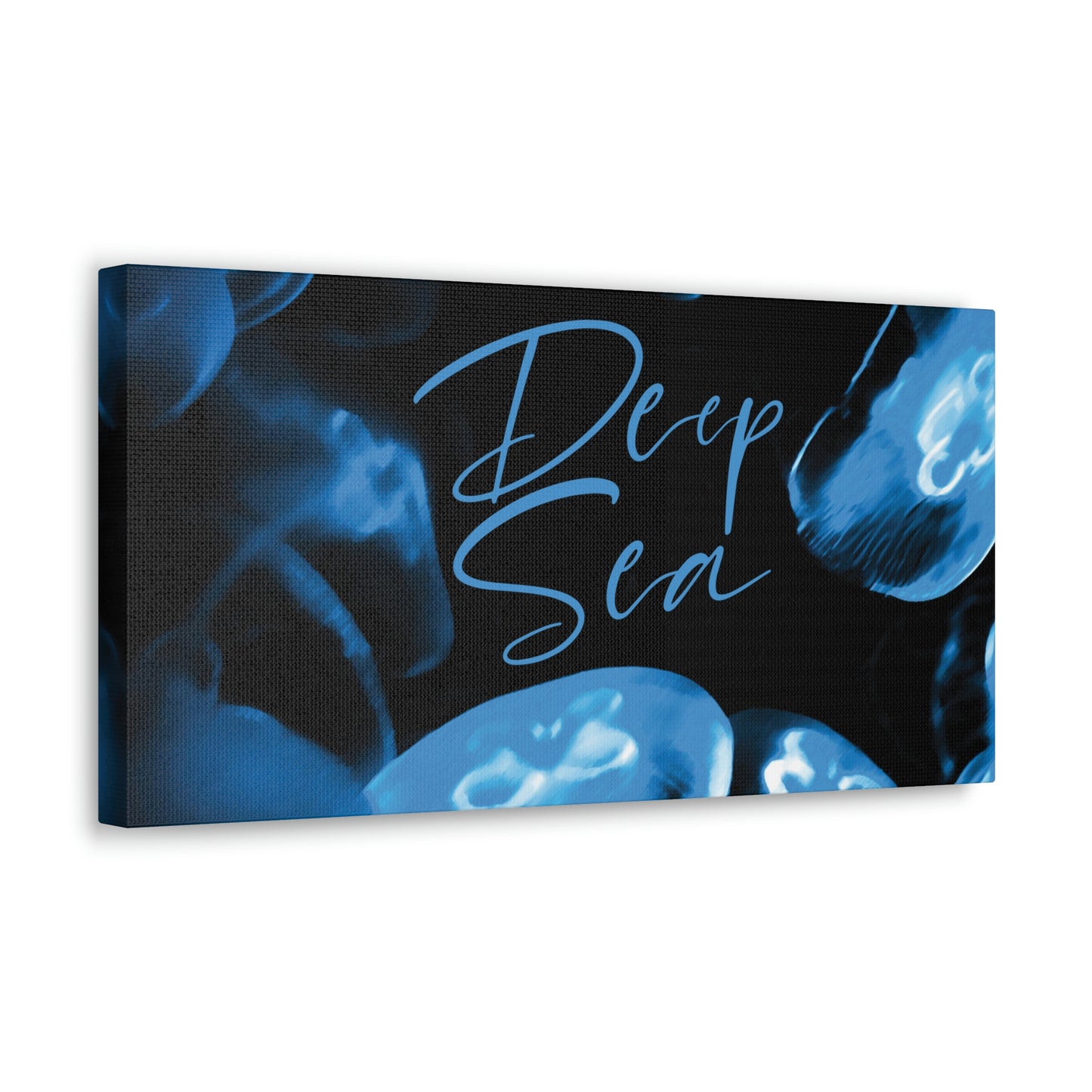 Deep Sea Jellyfish Silhouette Eco Friendly Life Sign Aesthetic Classic Art Canvas Gallery Wraps