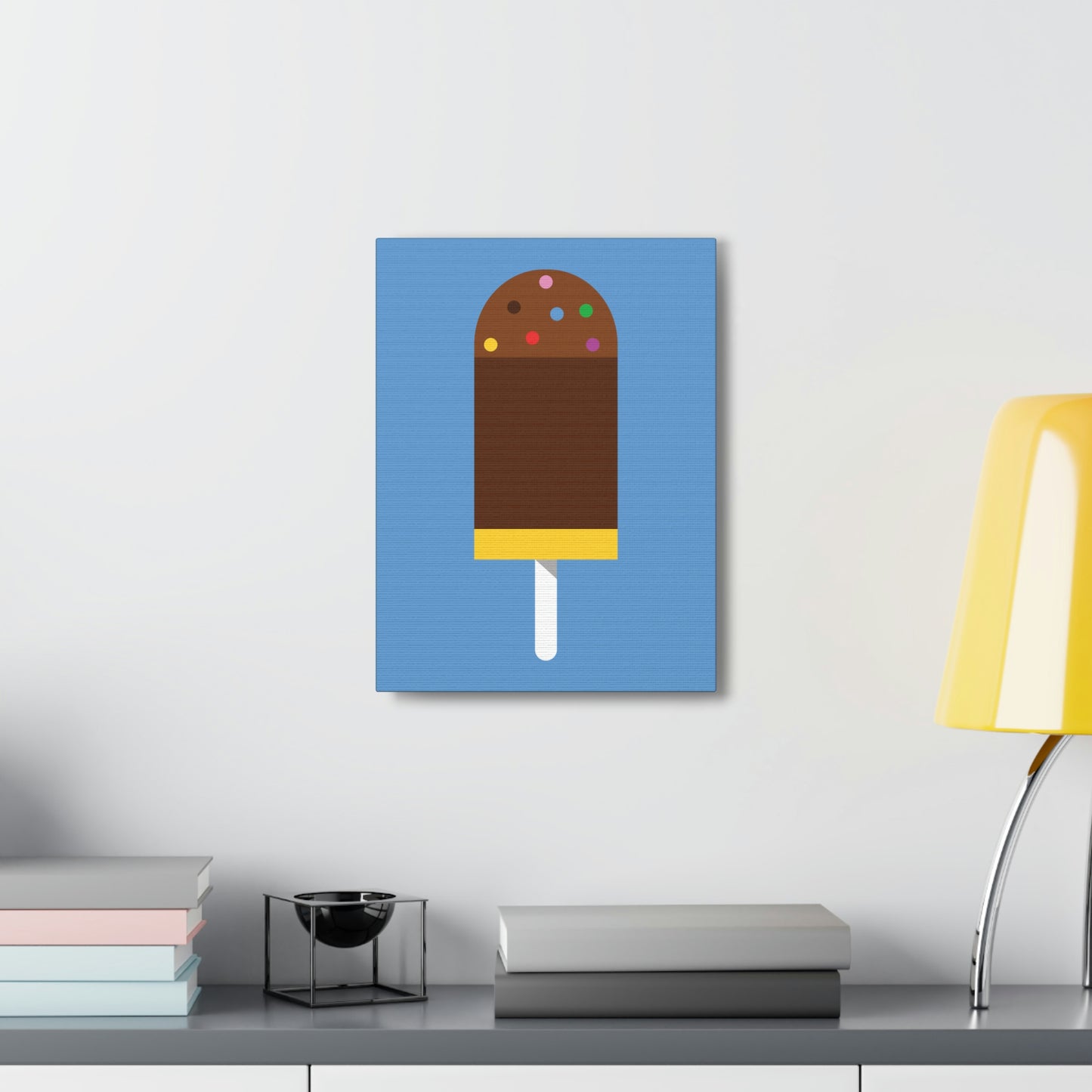 Ice Cream Lover Minimal Abstract Aesthetic Classic Art Canvas Gallery Wraps