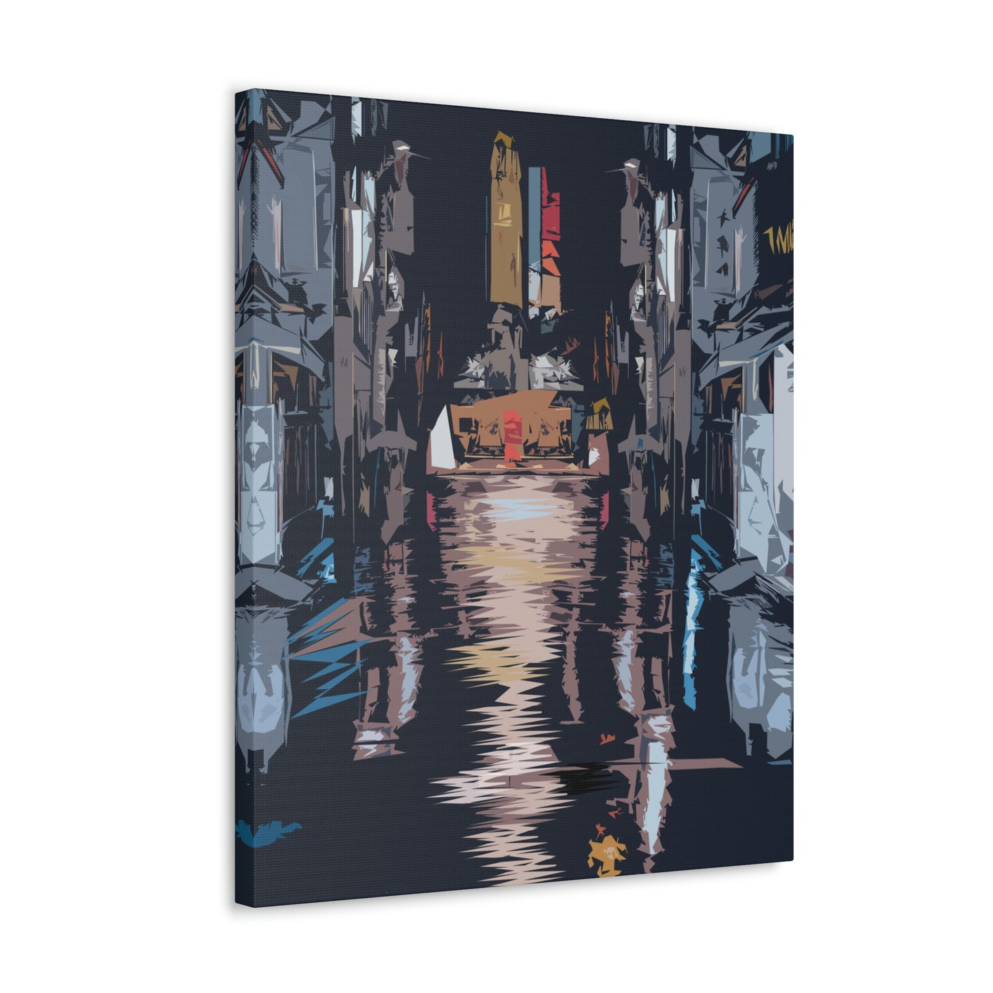 City Night Modern Abstract Classic Art Canvas Gallery Wraps