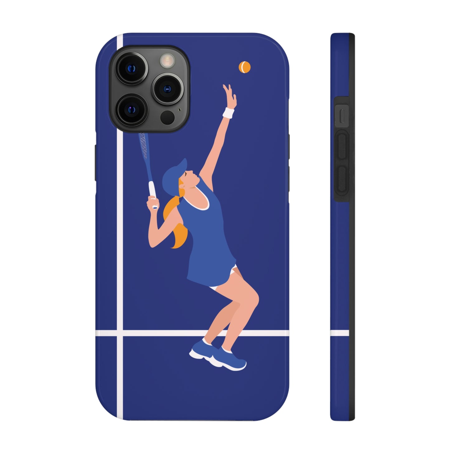 Tennis Player Blue Art Sports Team Tough Phone Cases Case-Mate