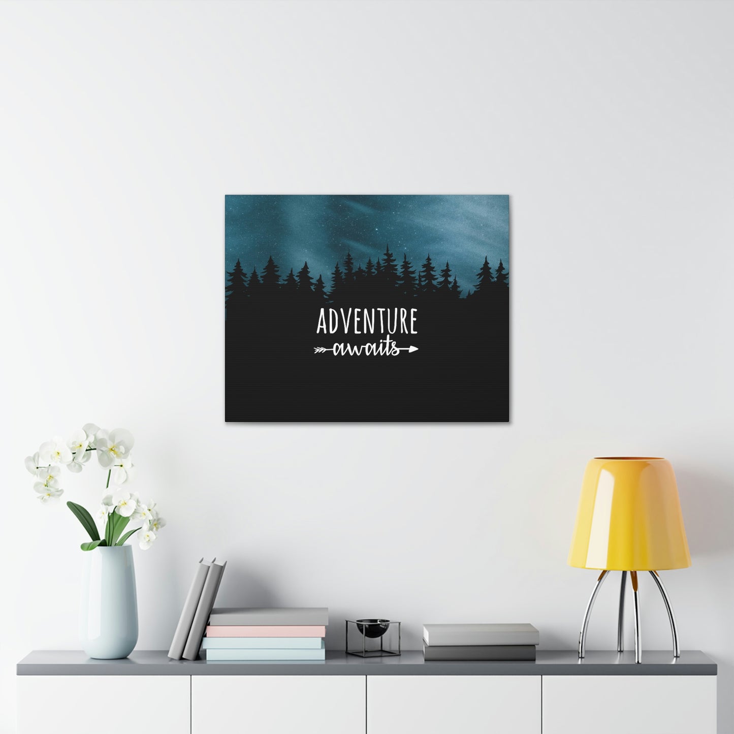 Adventure Awaits Art Vacation Landscape Explore Aesthetic Classic Art Canvas Gallery Wraps