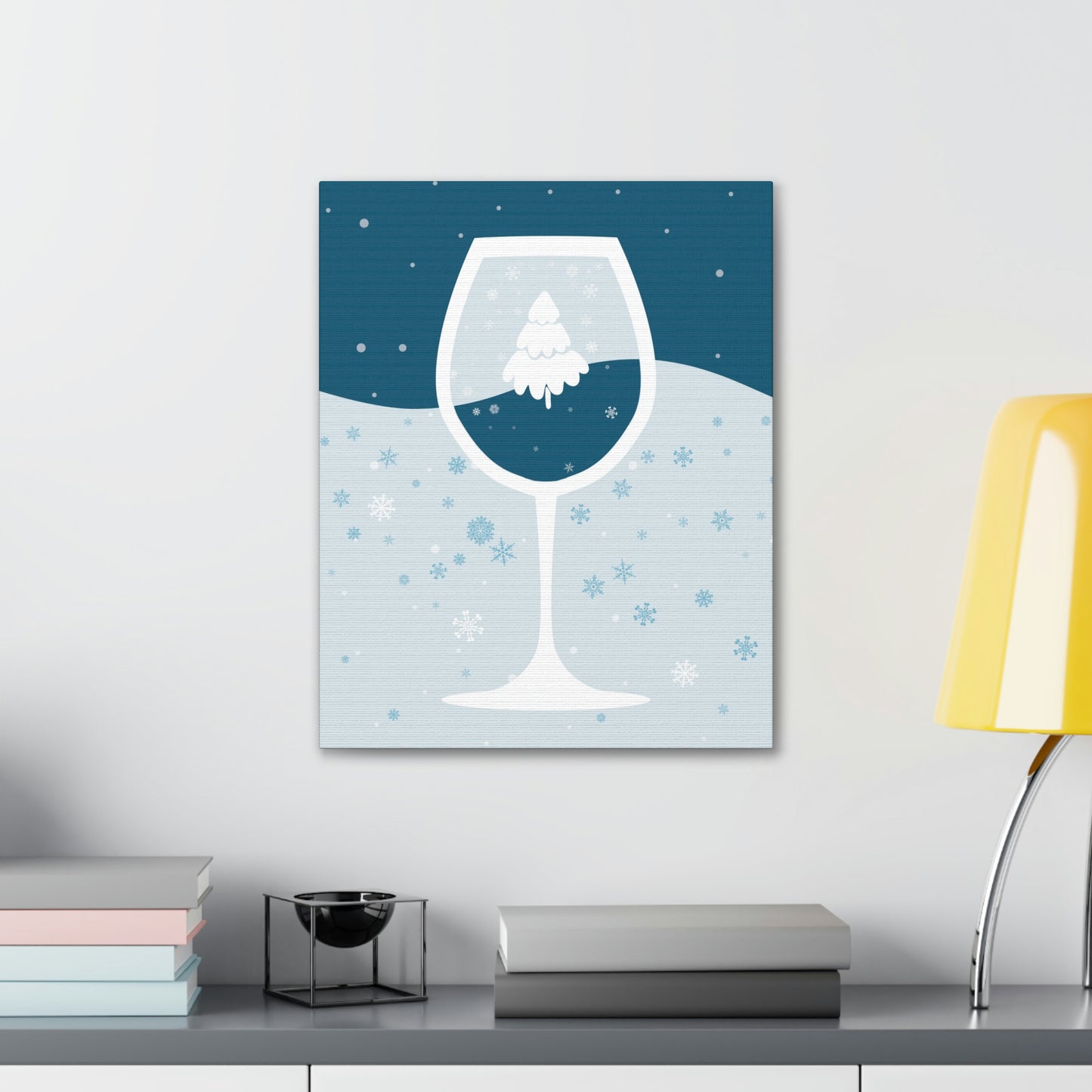 Ice Wine Winter Holidays Aesthetic Classic Art Canvas Gallery Wraps