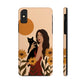 Woman with Black Cat Mininal Sunflowers Aesthetic Art Tough Phone Cases Case-Mate