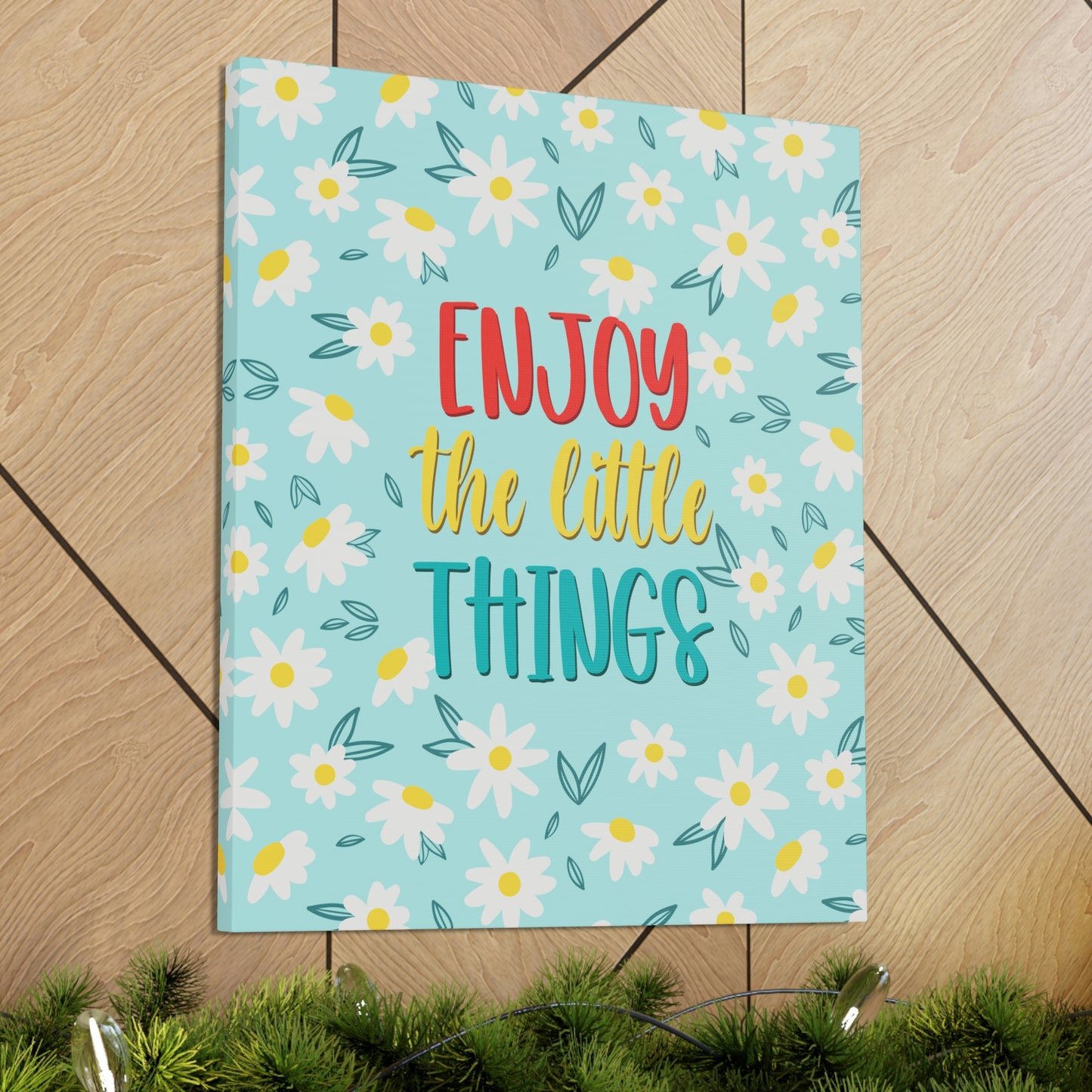 Enjoy The Little Things Aesthetic Classic Art Canvas Gallery Wraps