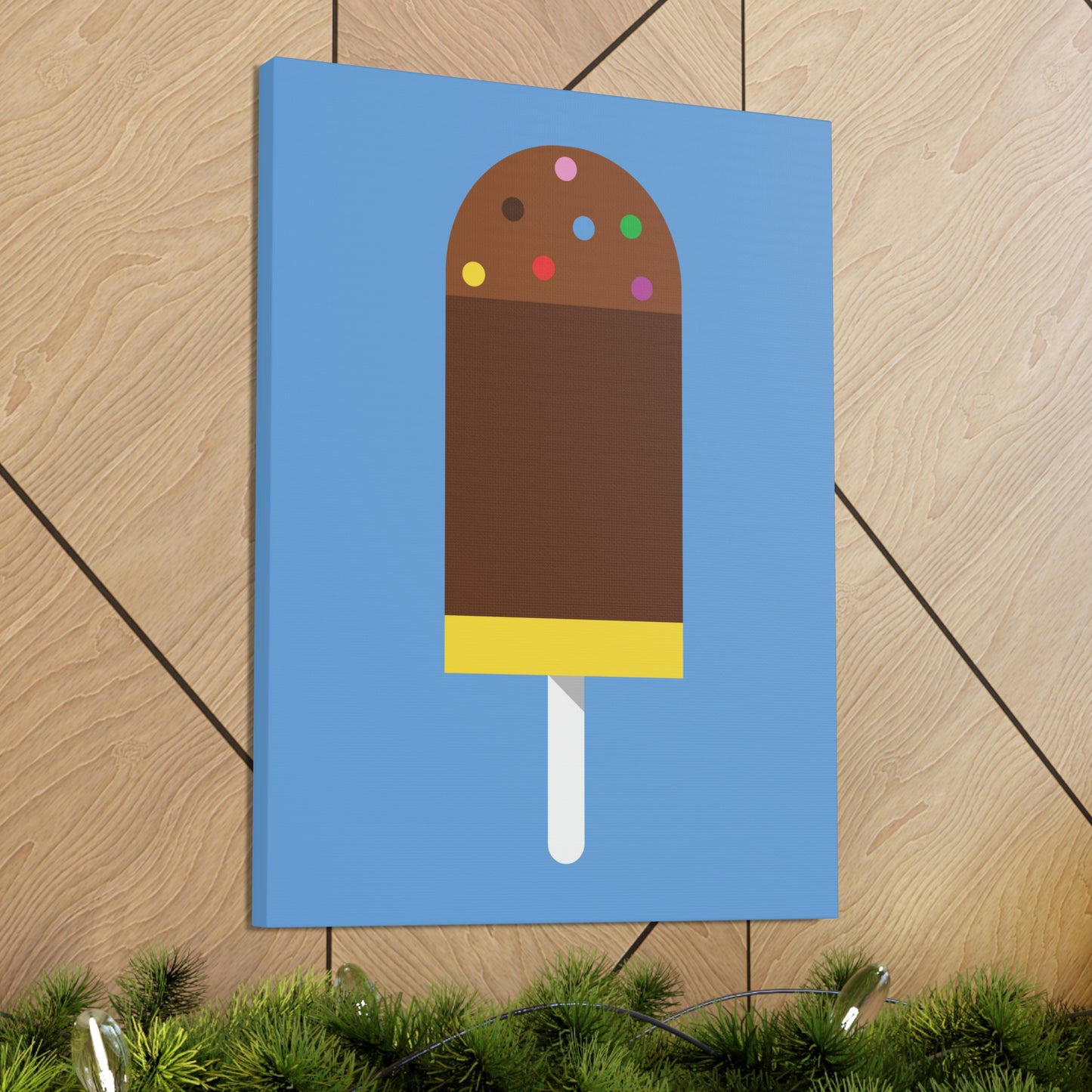 Ice Cream Lover Minimal Abstract Aesthetic Classic Art Canvas Gallery Wraps