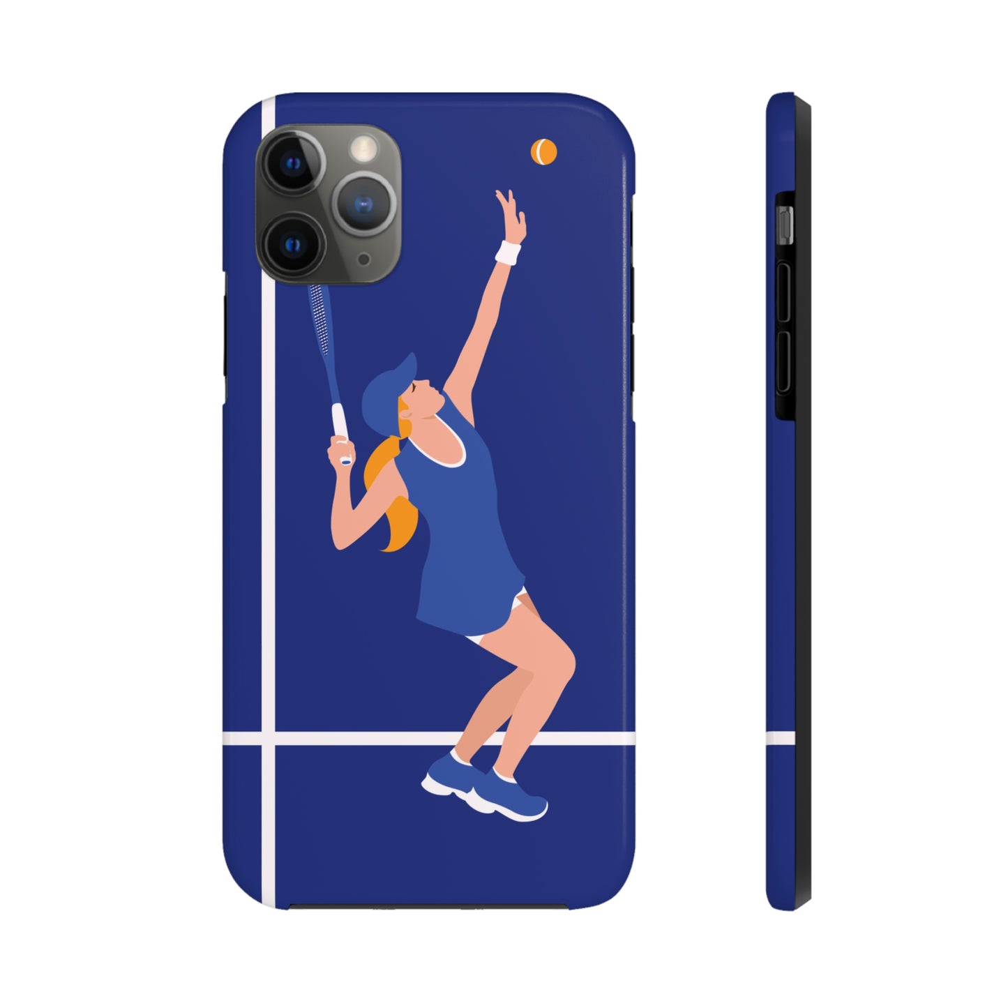 Tennis Player Blue Art Sports Team Tough Phone Cases Case-Mate