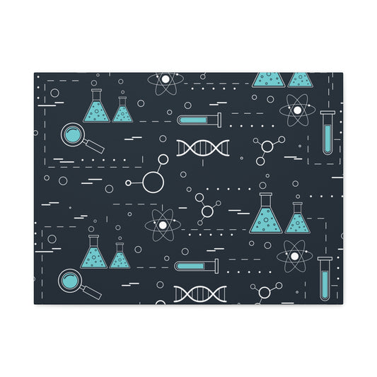 Chemistry Science Biology Pattern Scientist Educational Aesthetic Classic Art Canvas Gallery Wraps